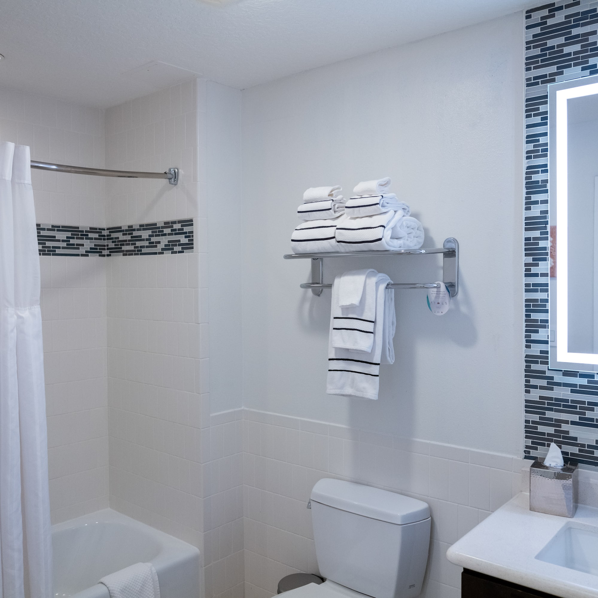 a bathroom with a shower and bathtub