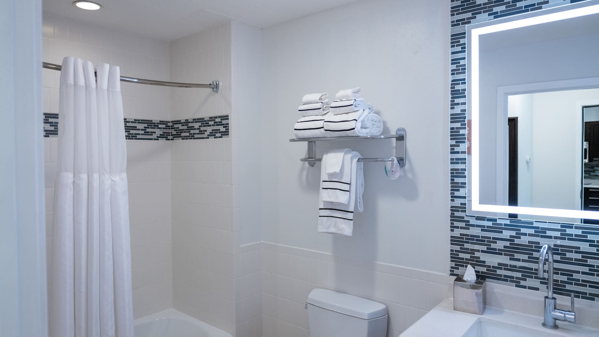 a bathroom with a shower and bathtub