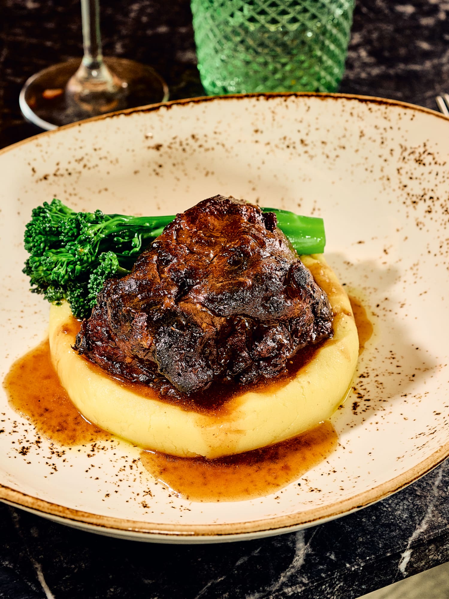 a plate of food on a table