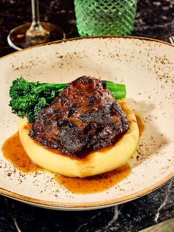 a plate of food on a table