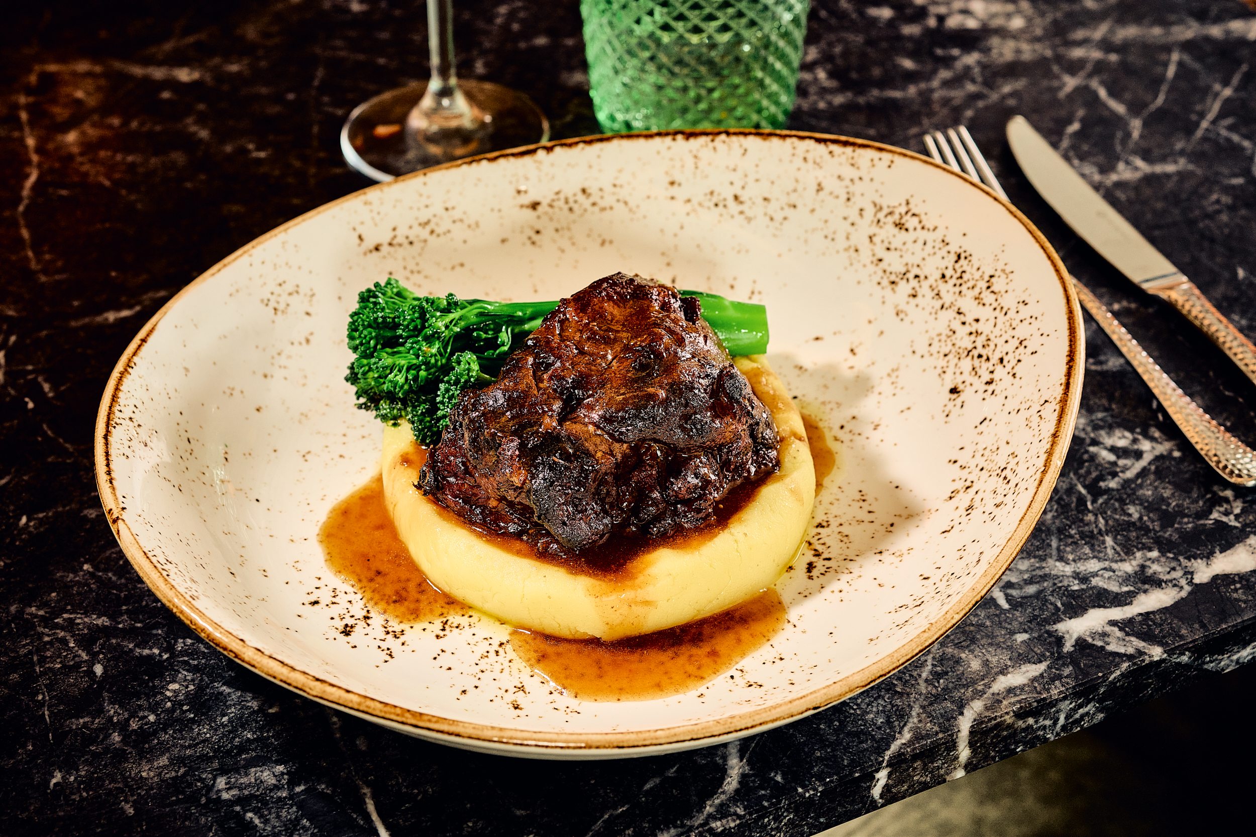 a plate of food on a table
