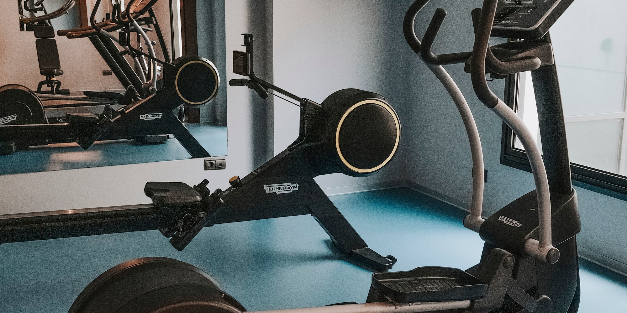 a gym with exercise machines