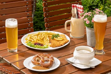 a plate of food on a table