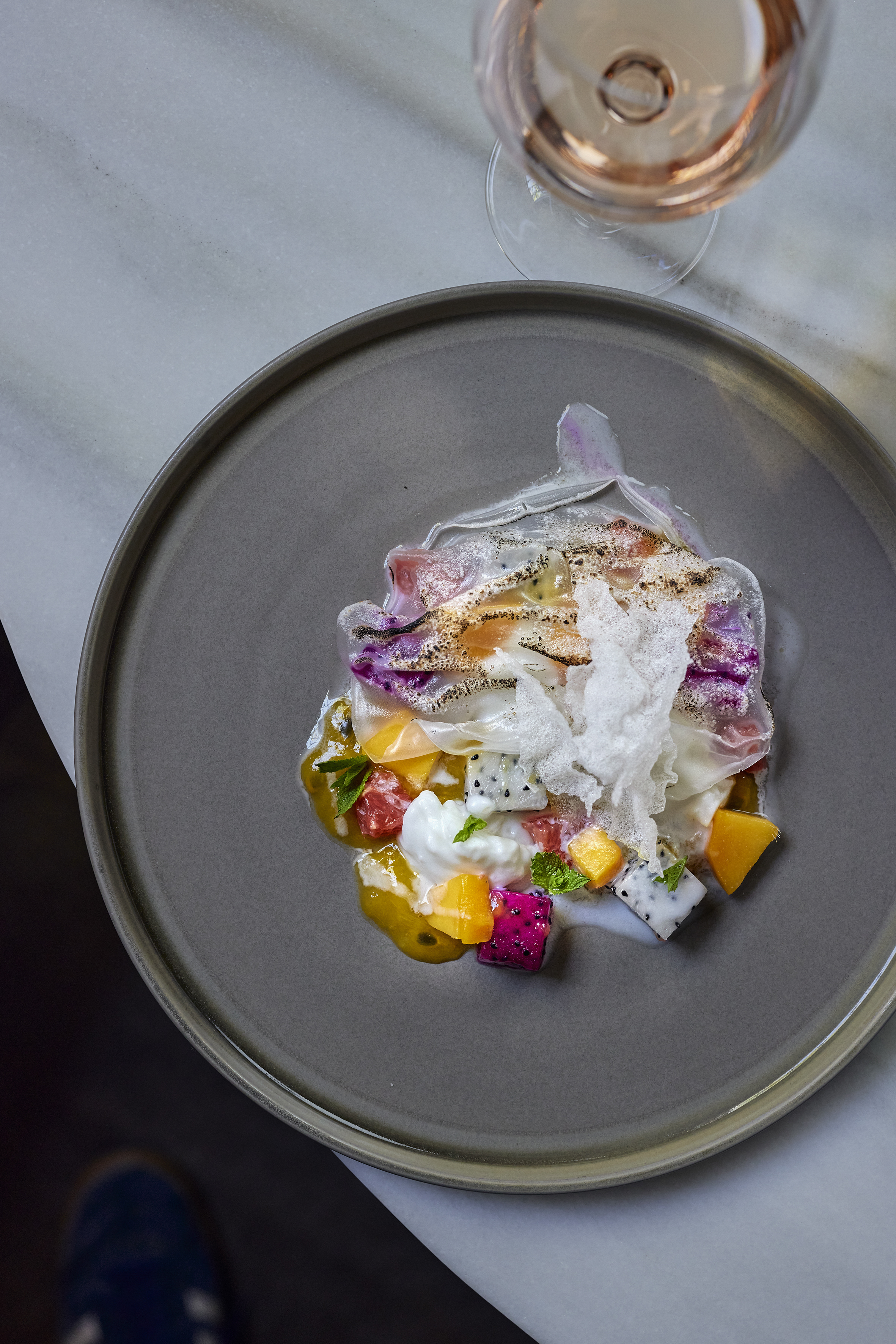 a plate of food on a table