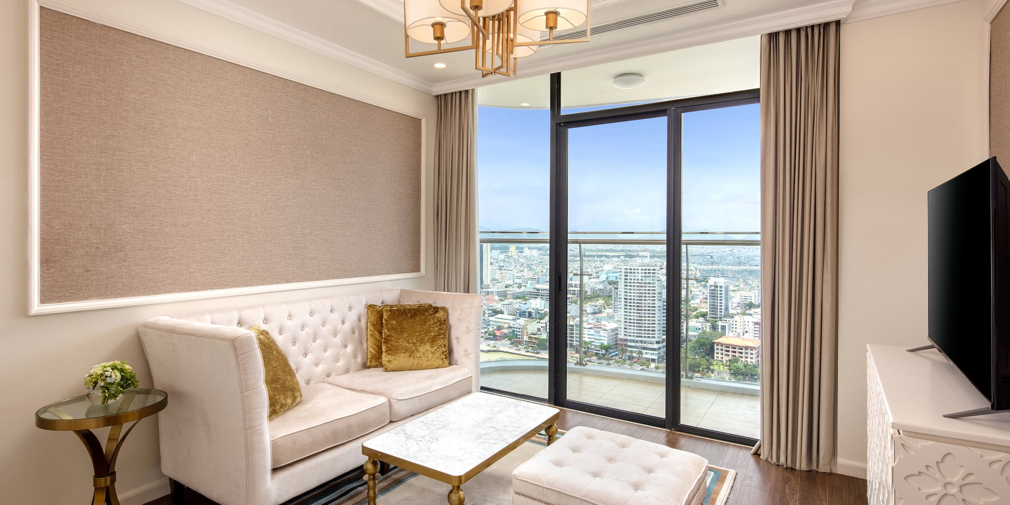 a living room with a couch and a coffee table