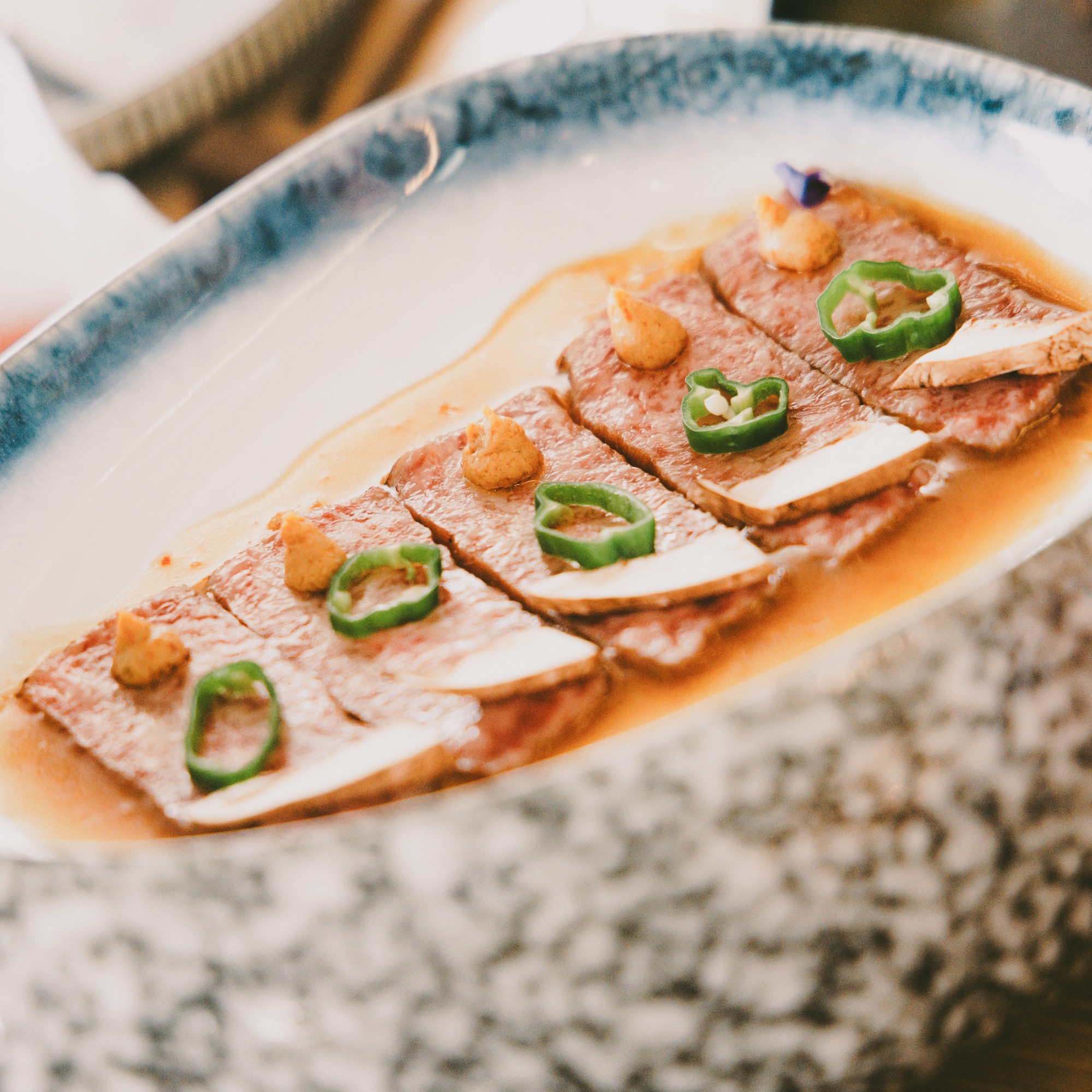 a bowl of food on a table