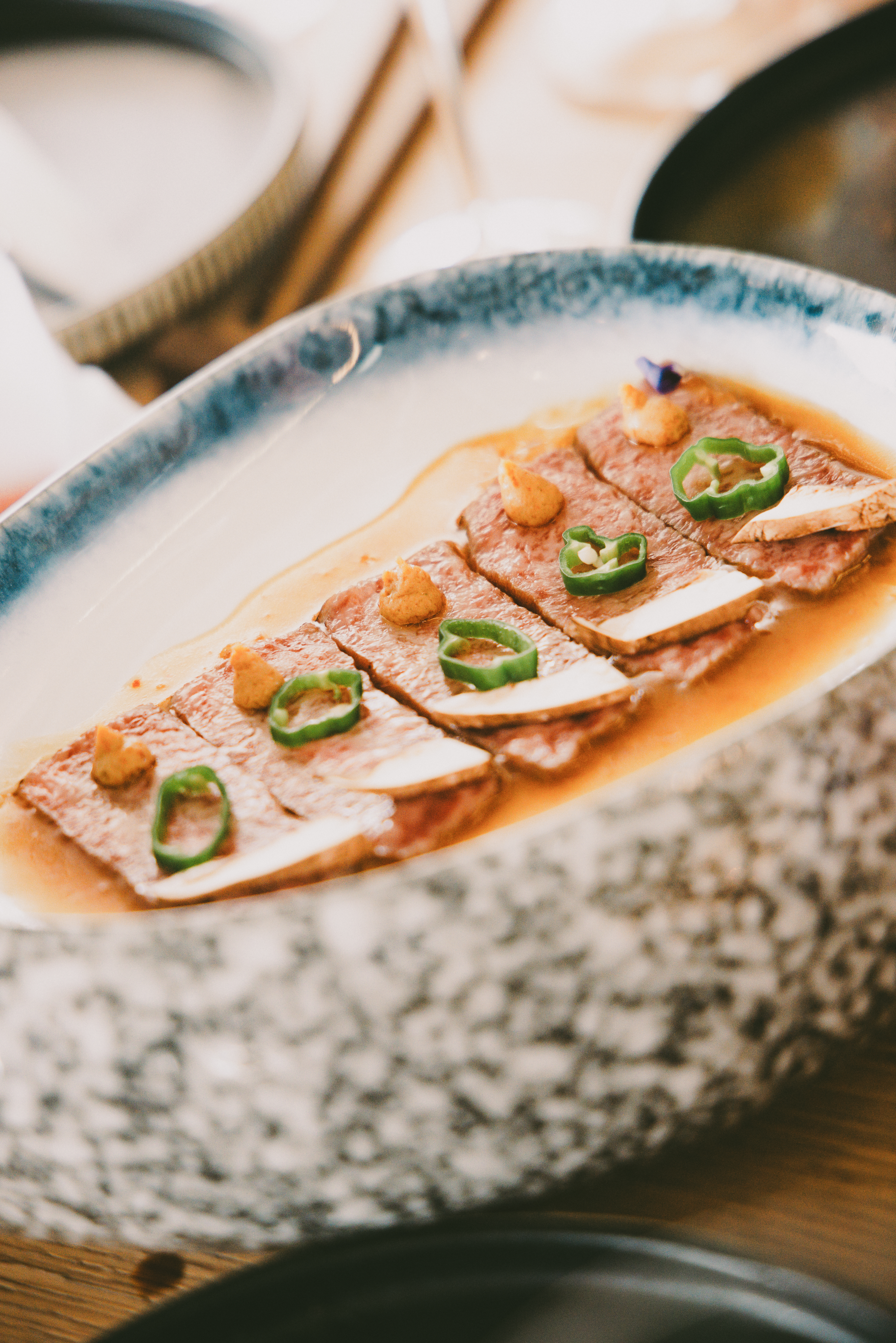 a bowl of food on a table
