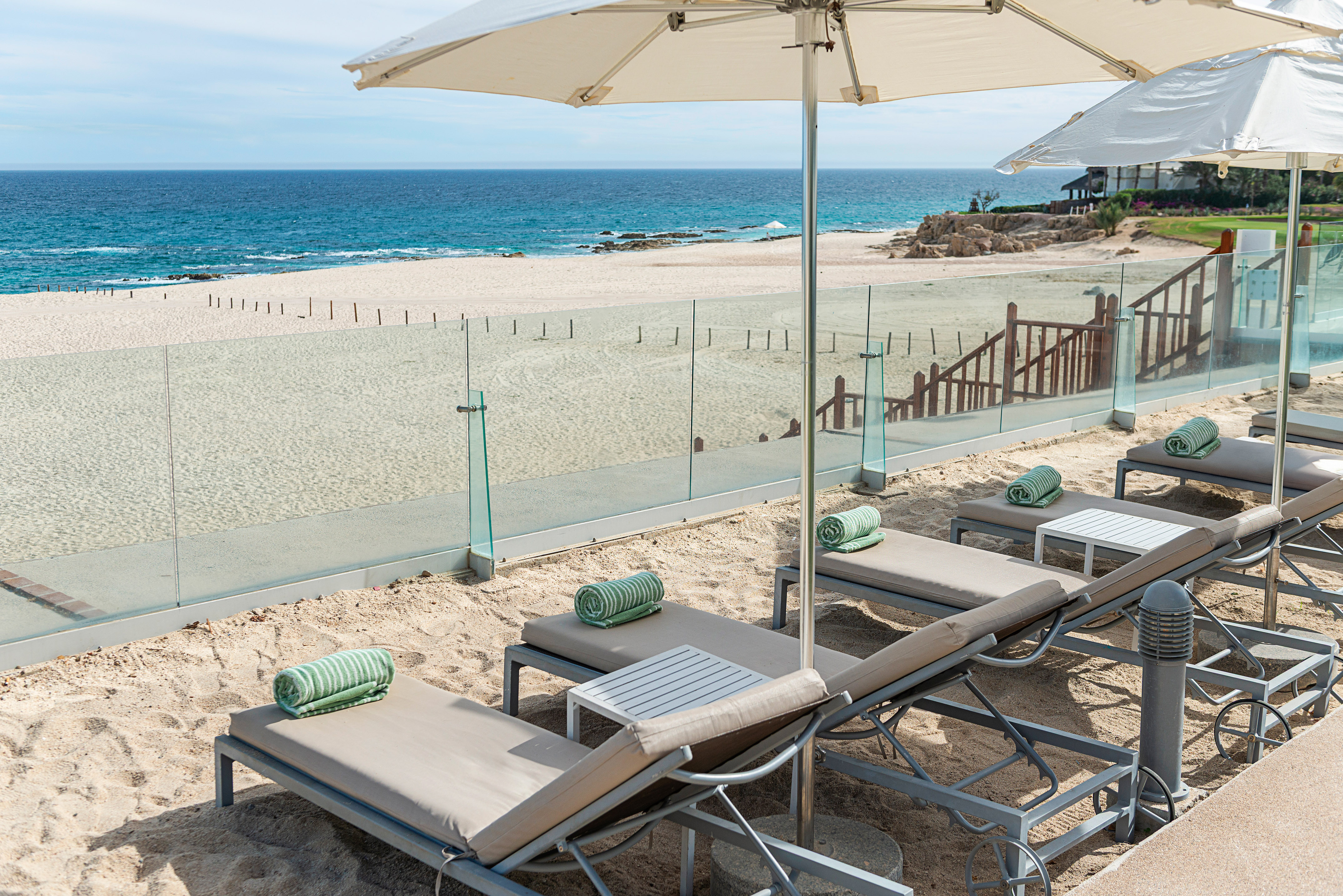a woman in a swimsuit on a beach