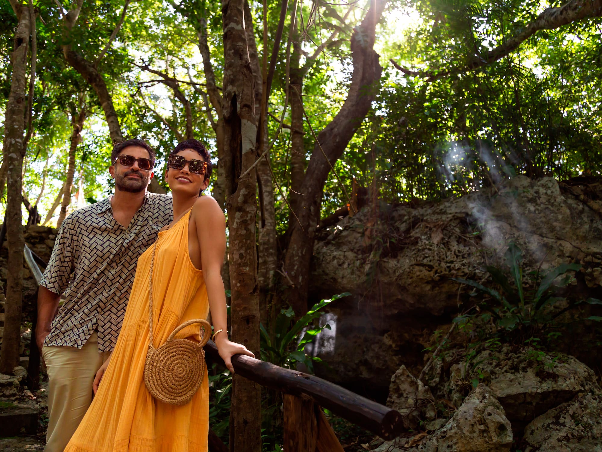 a man and woman posing for a picture