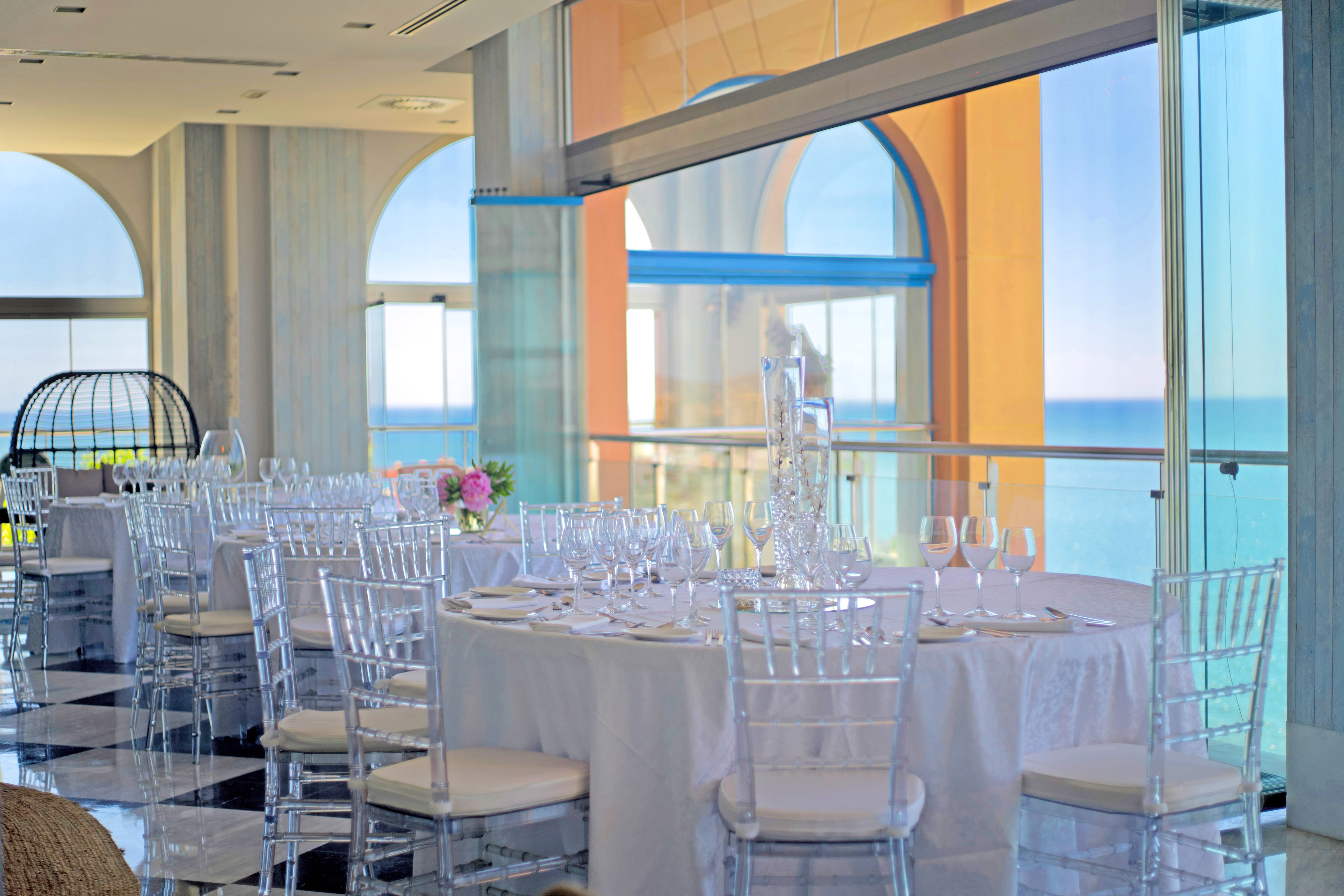 a table set for a wedding reception