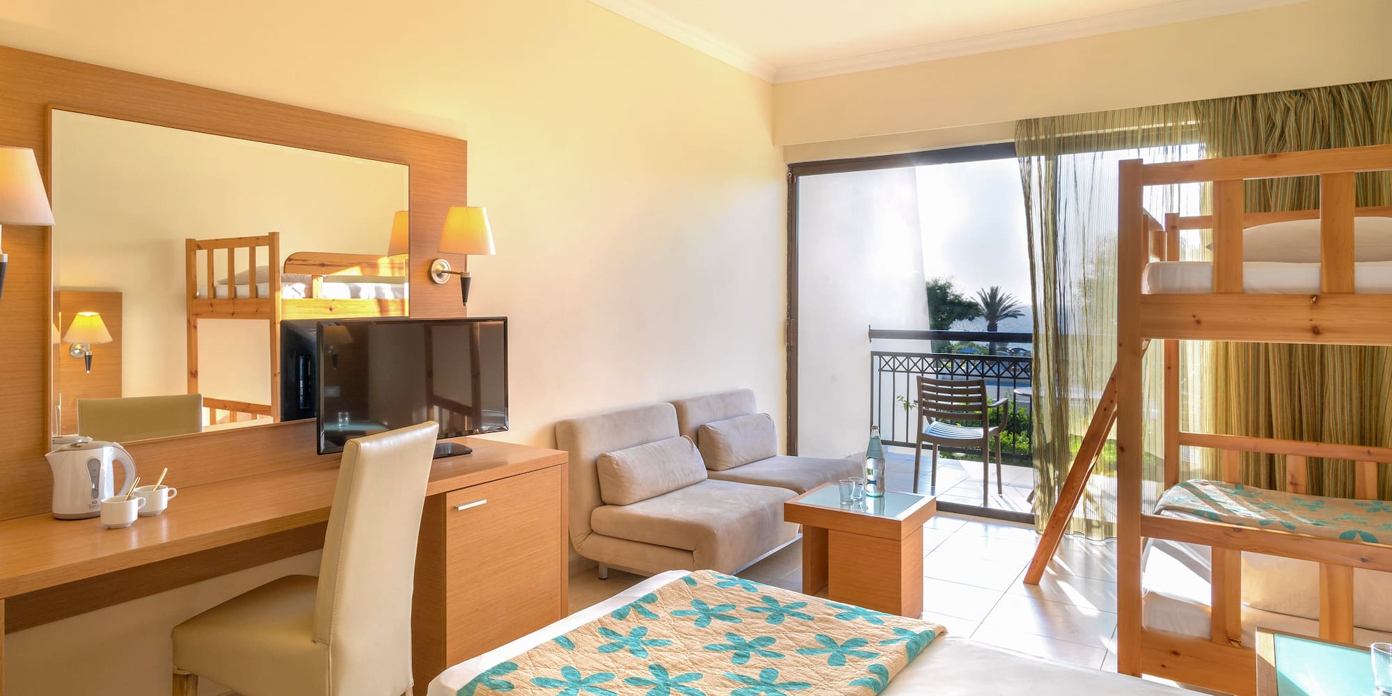 a room with a bed and a couch