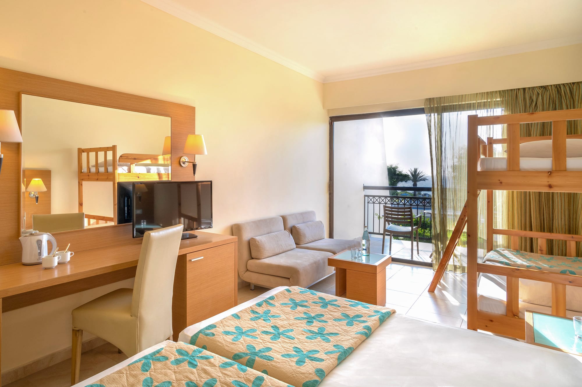 a room with a bed and a couch