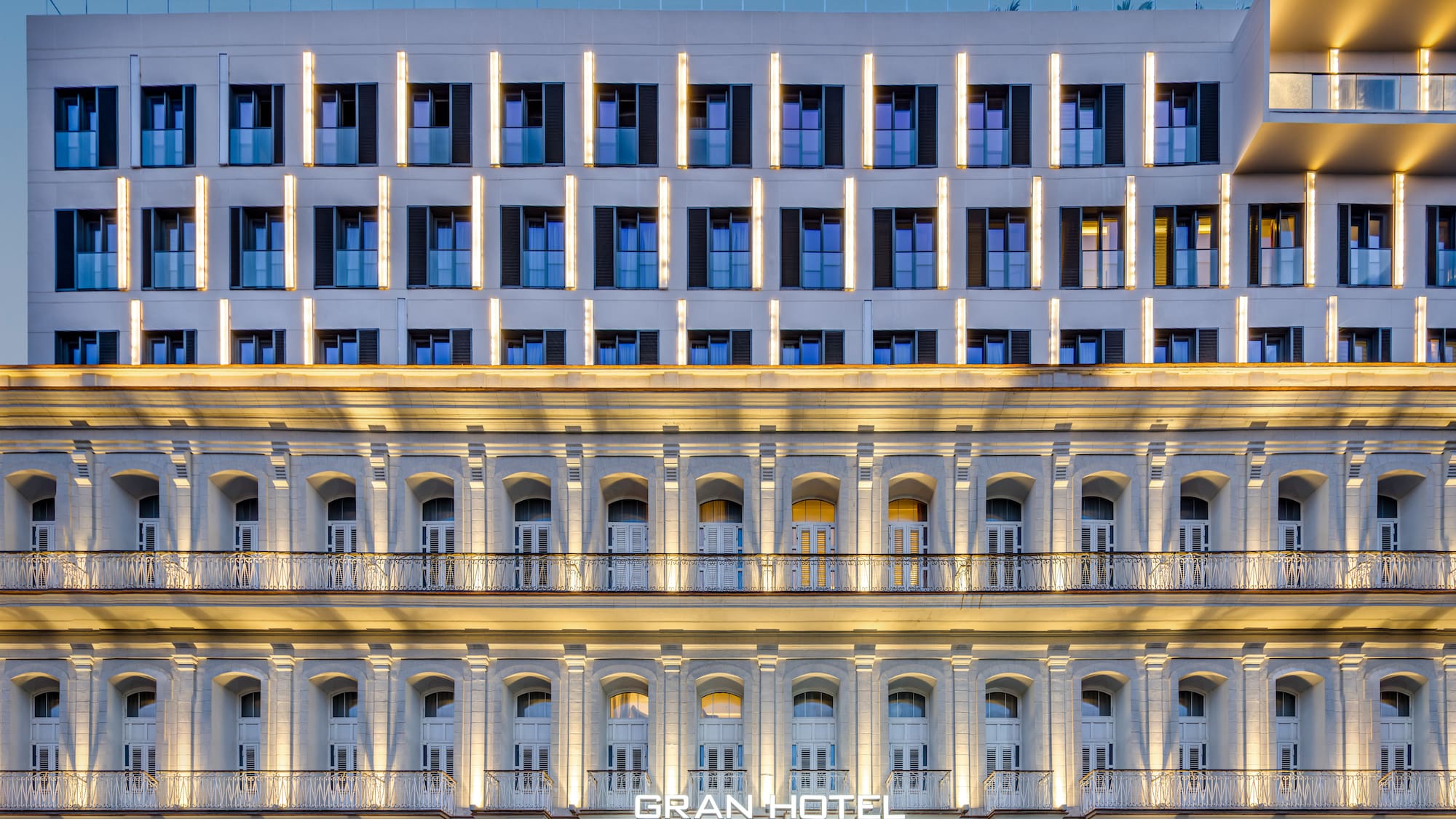 a building with many windows