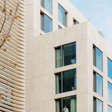 a person standing in a window