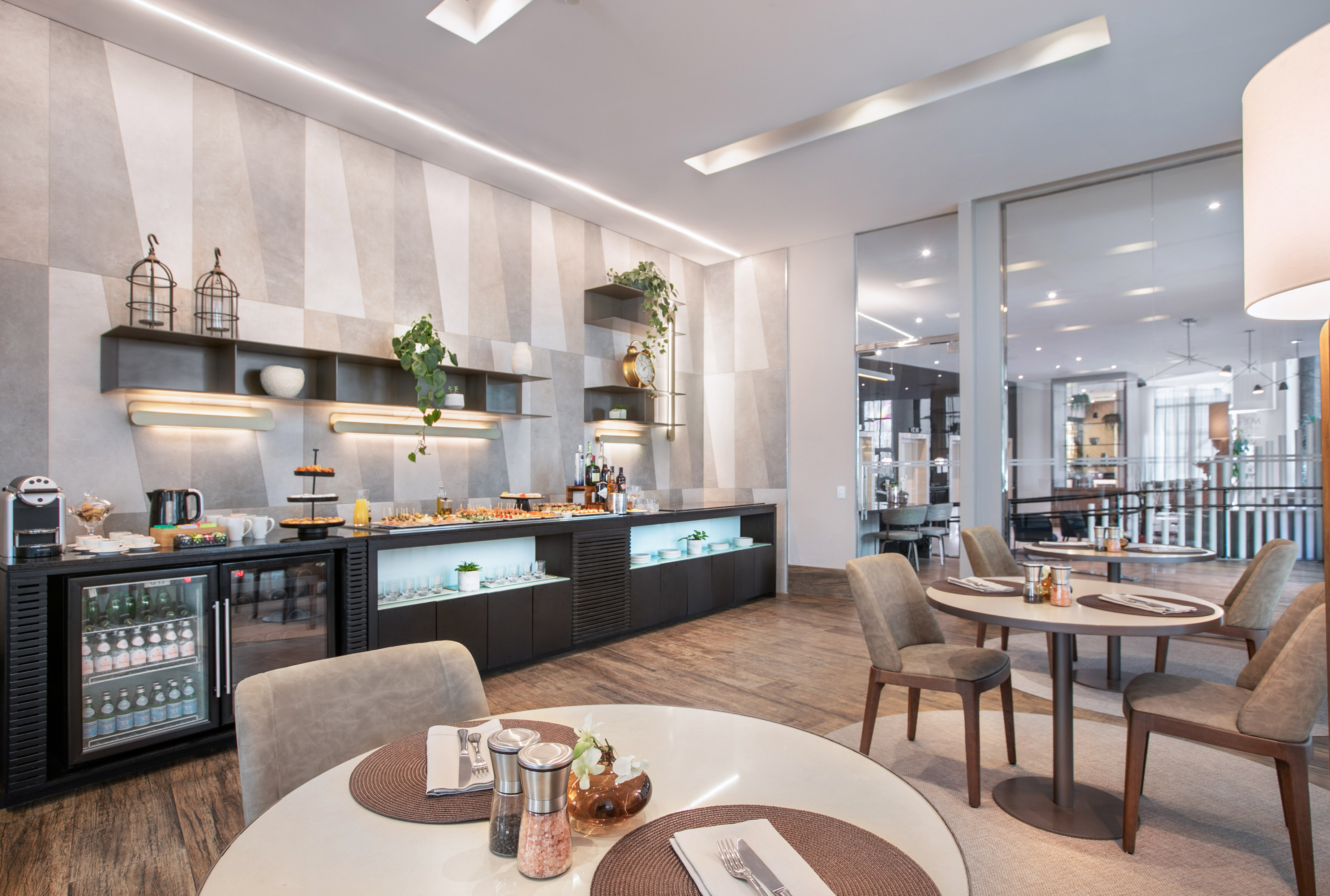 a table with different food items on it