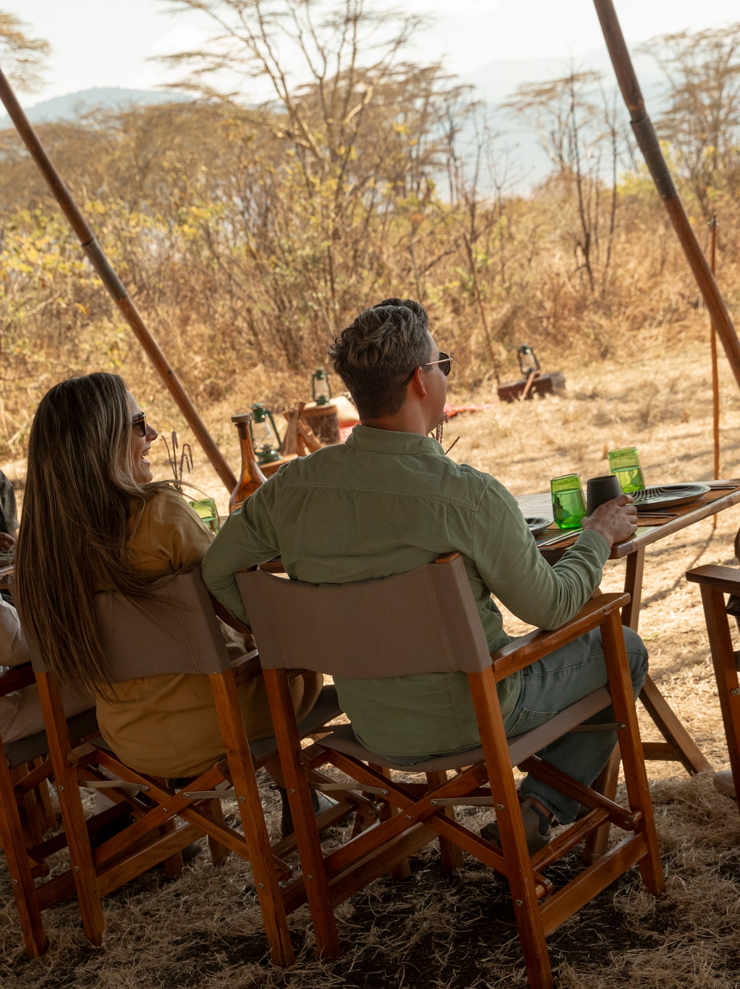 a group of people sitting at a table
