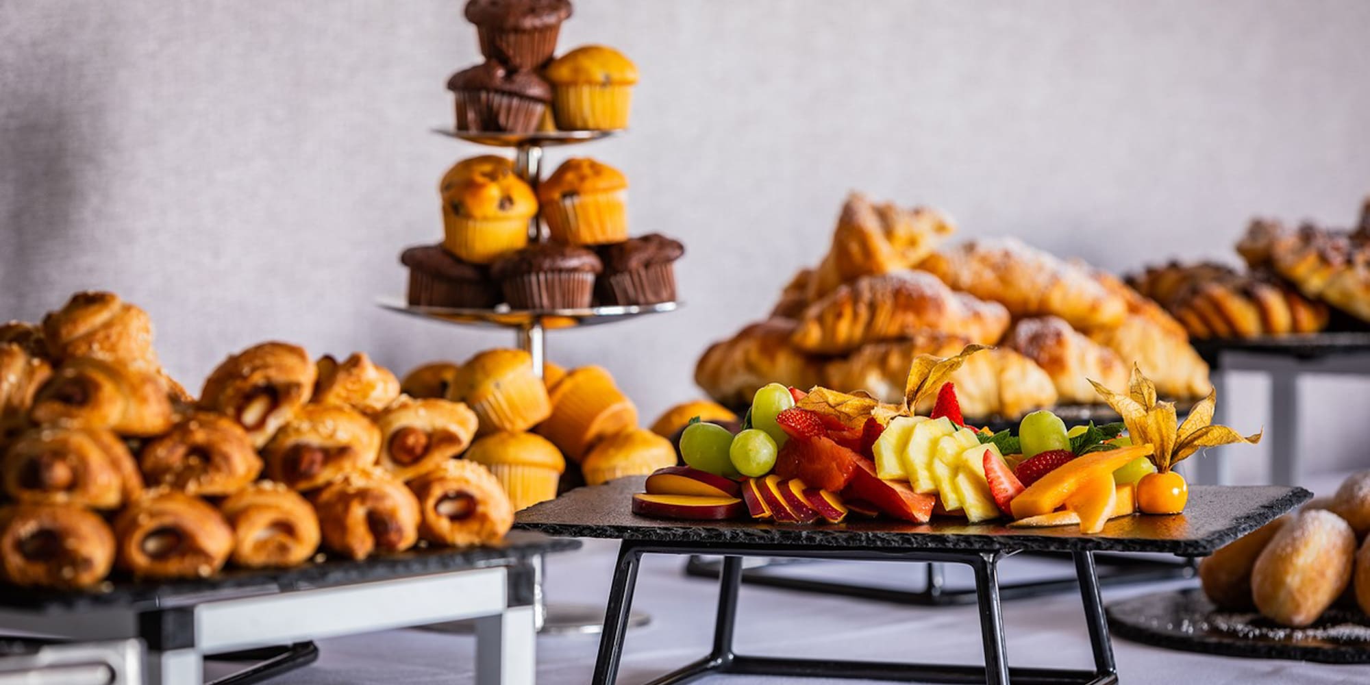 a tray of food on a table