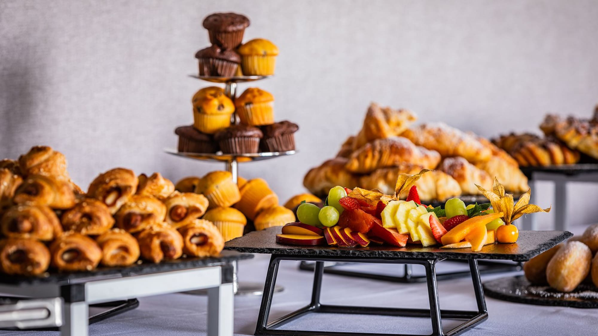 a tray of food on a table