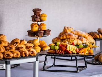 a tray of food on a table