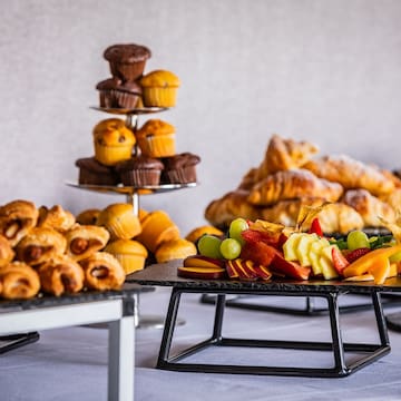a tray of food on a table