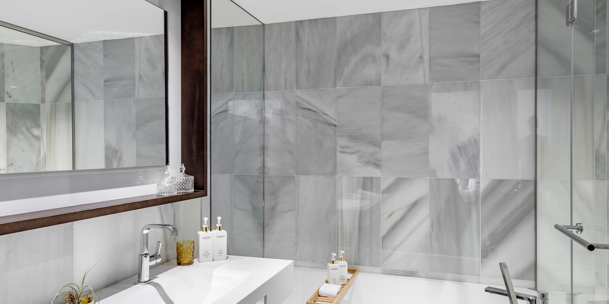 a bathroom with a sink and a bathtub