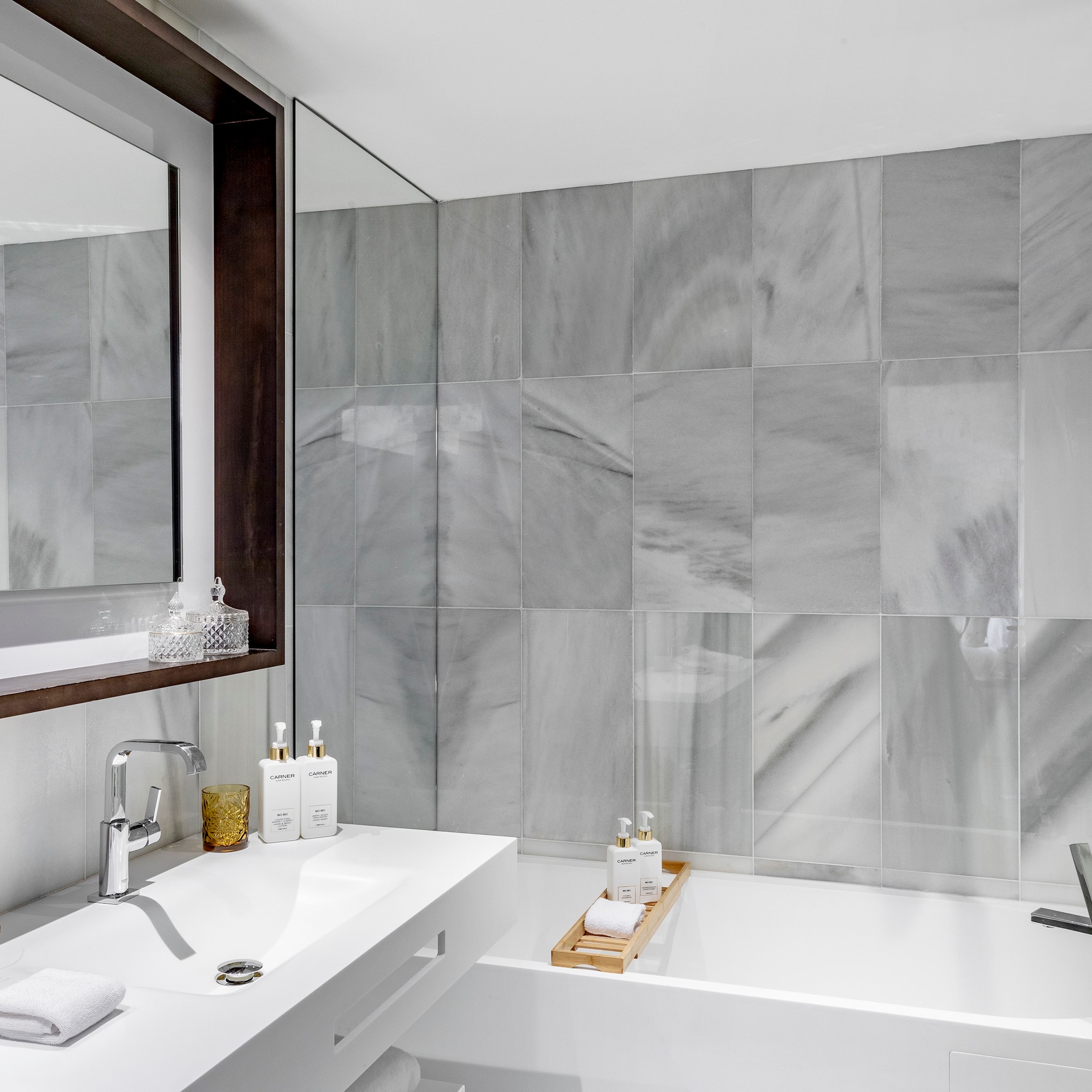 a bathroom with a sink and a bathtub