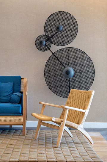 a chair and a chair in a room