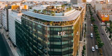 a high angle view of a city