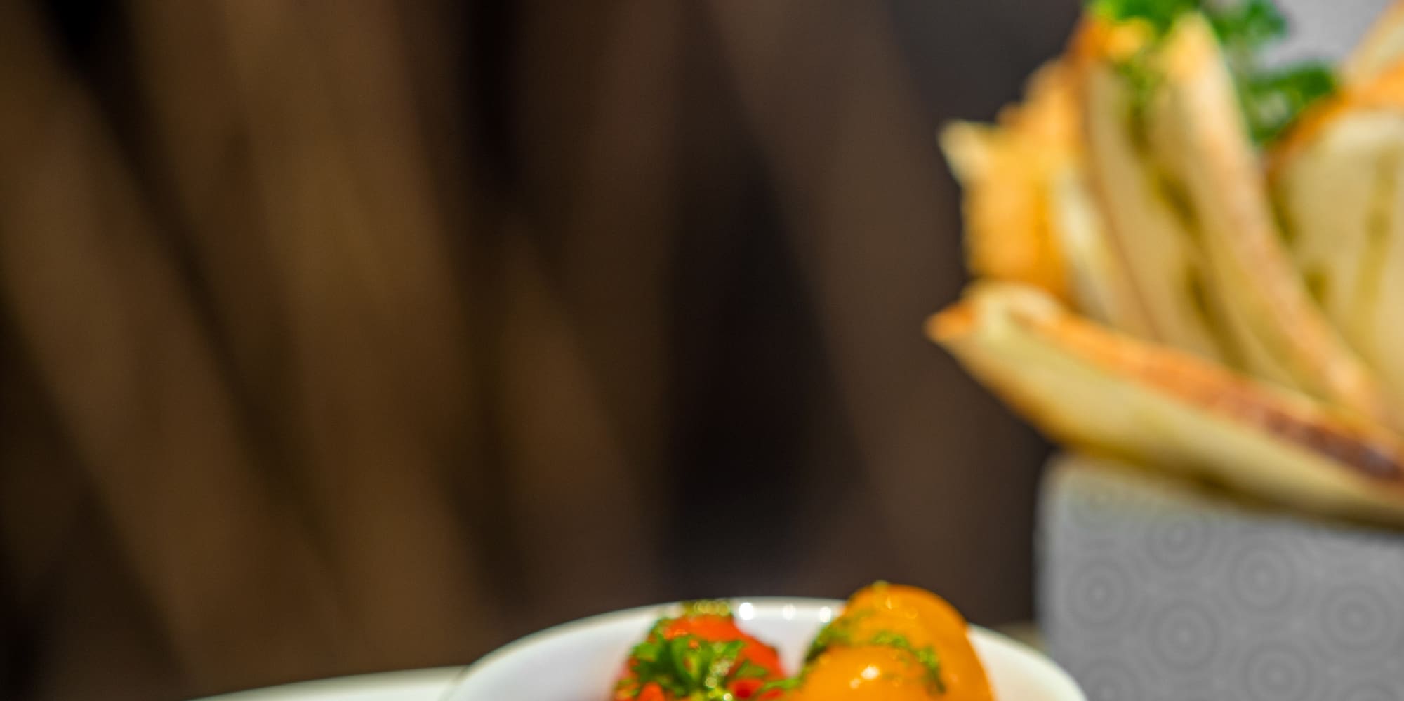 a plate of food on a table