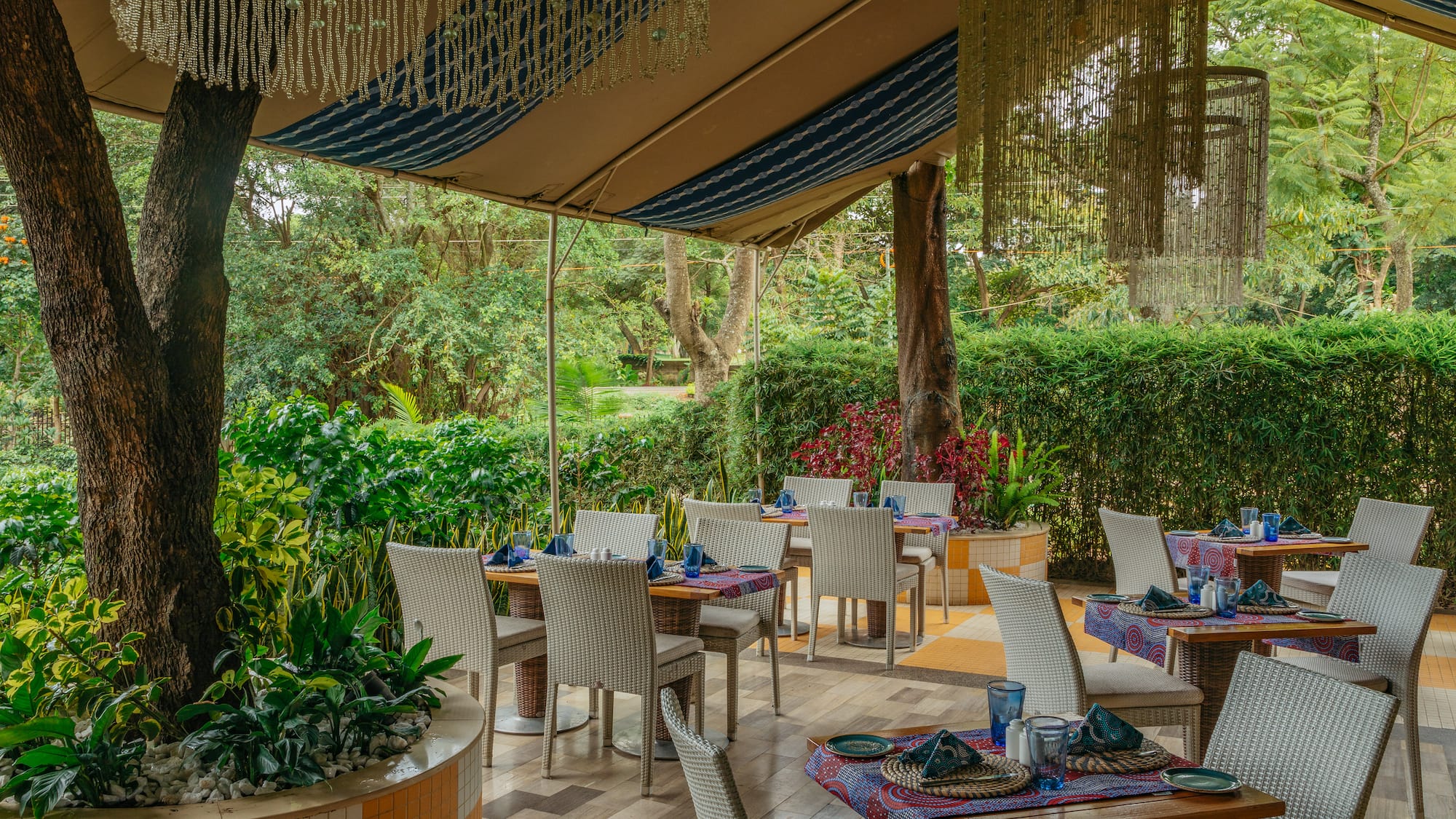 a table set up for a meal