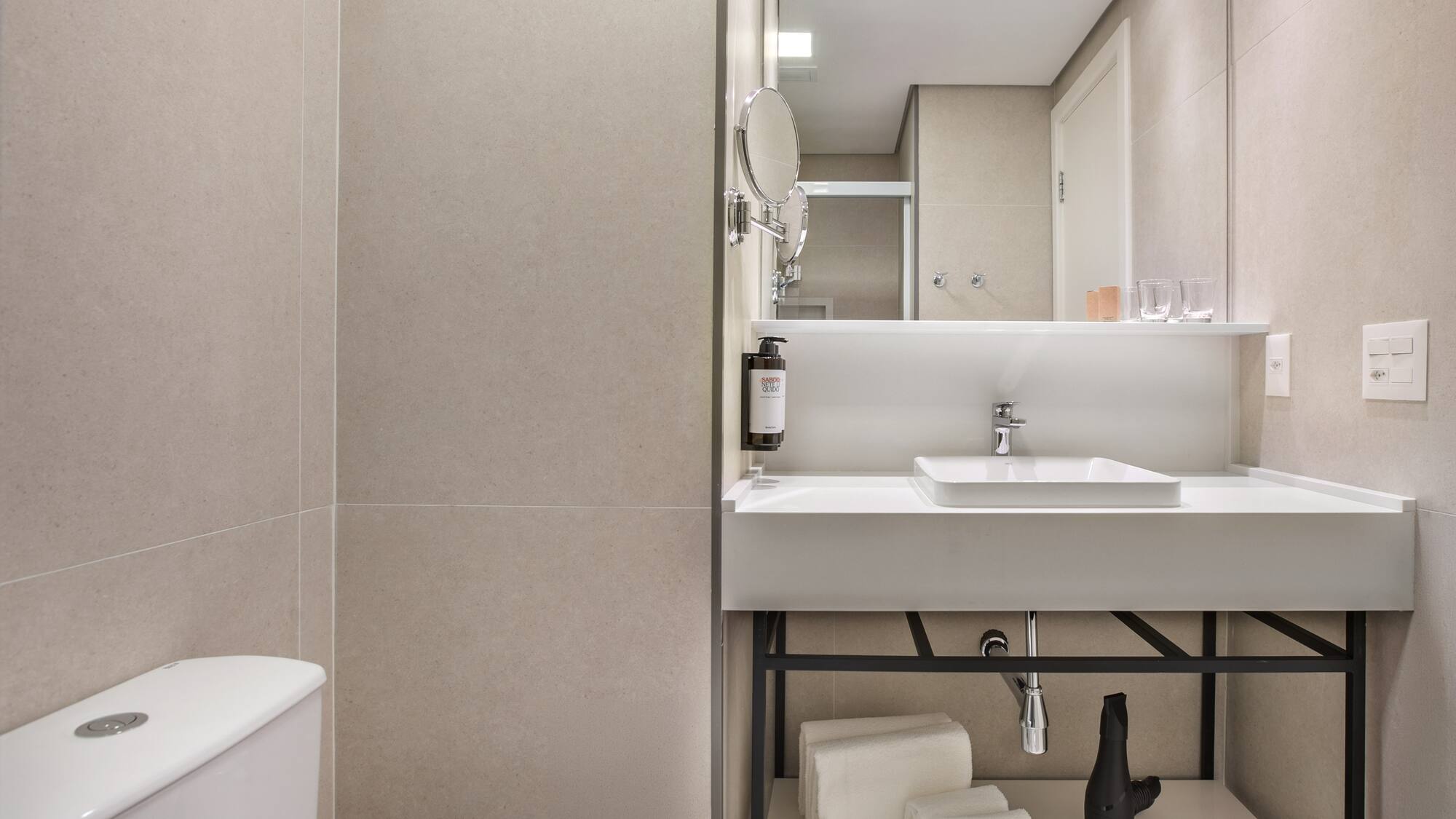 a bathroom with a sink and a toilet