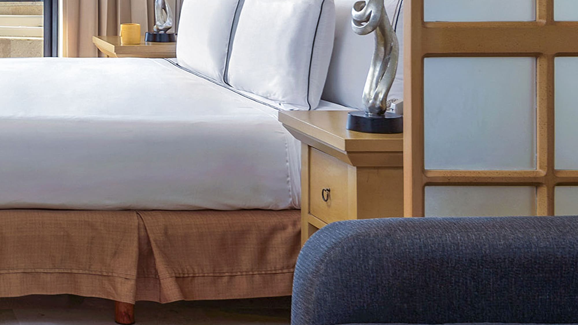 a room with a bed and a couch