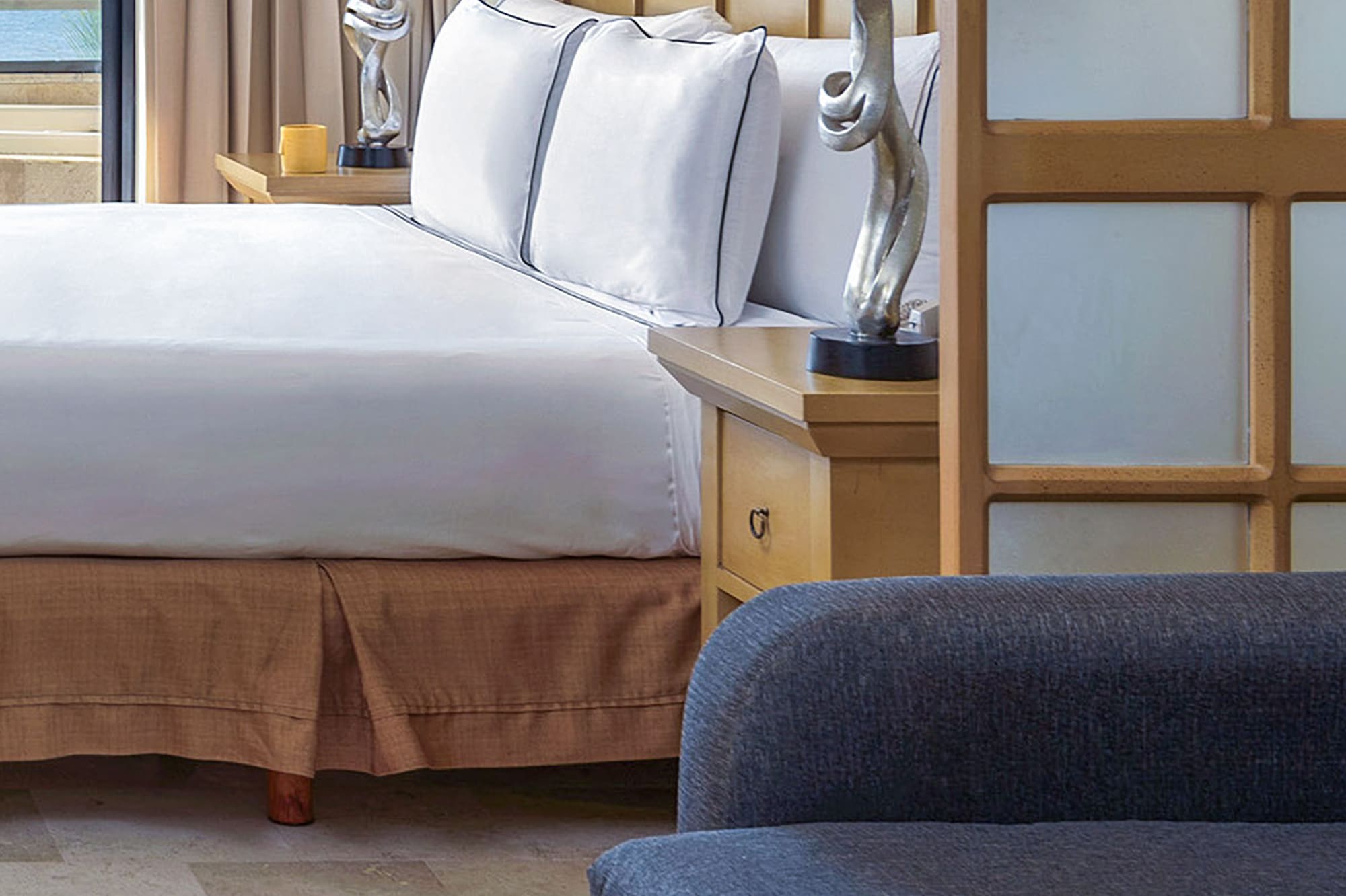 a room with a bed and a couch