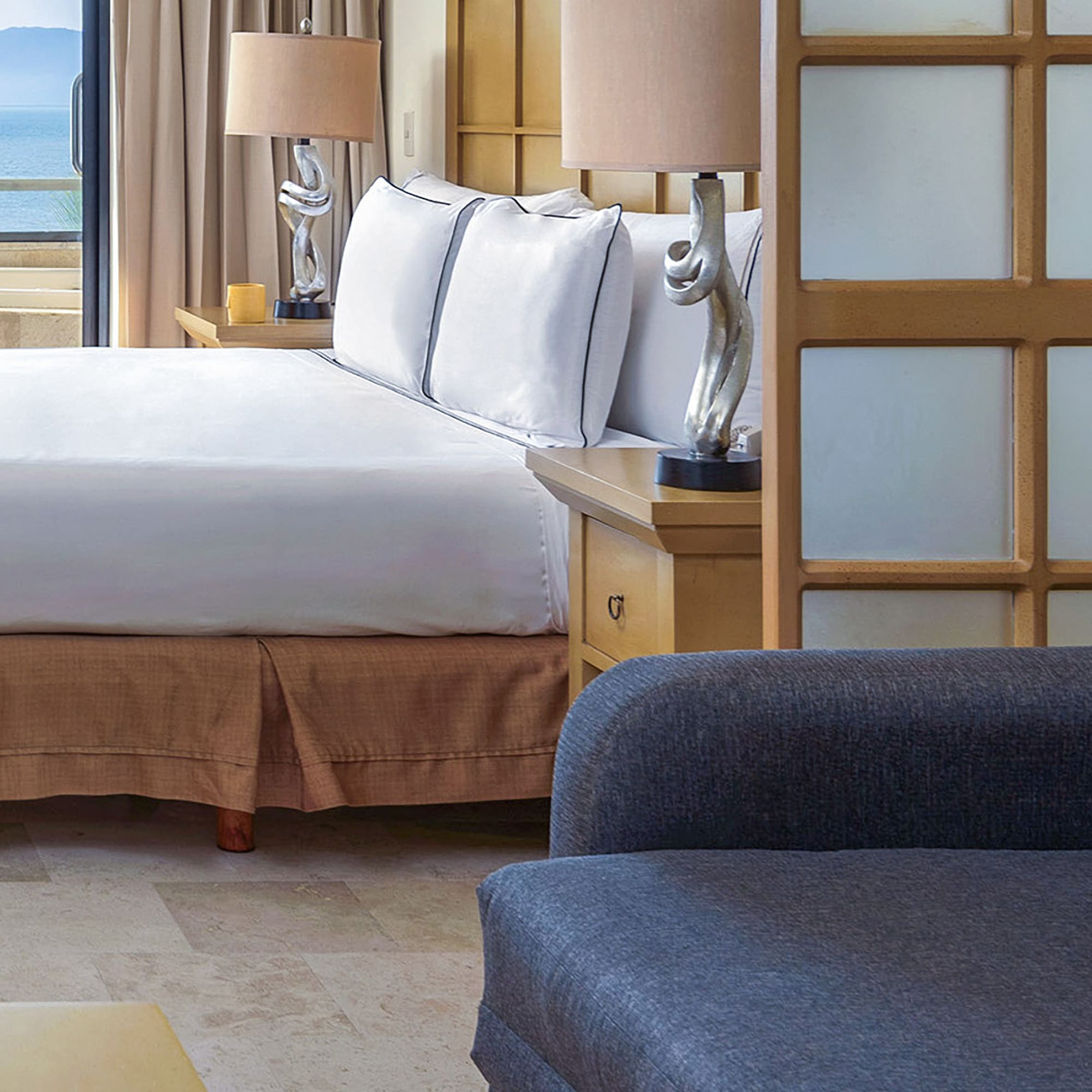 a room with a bed and a couch