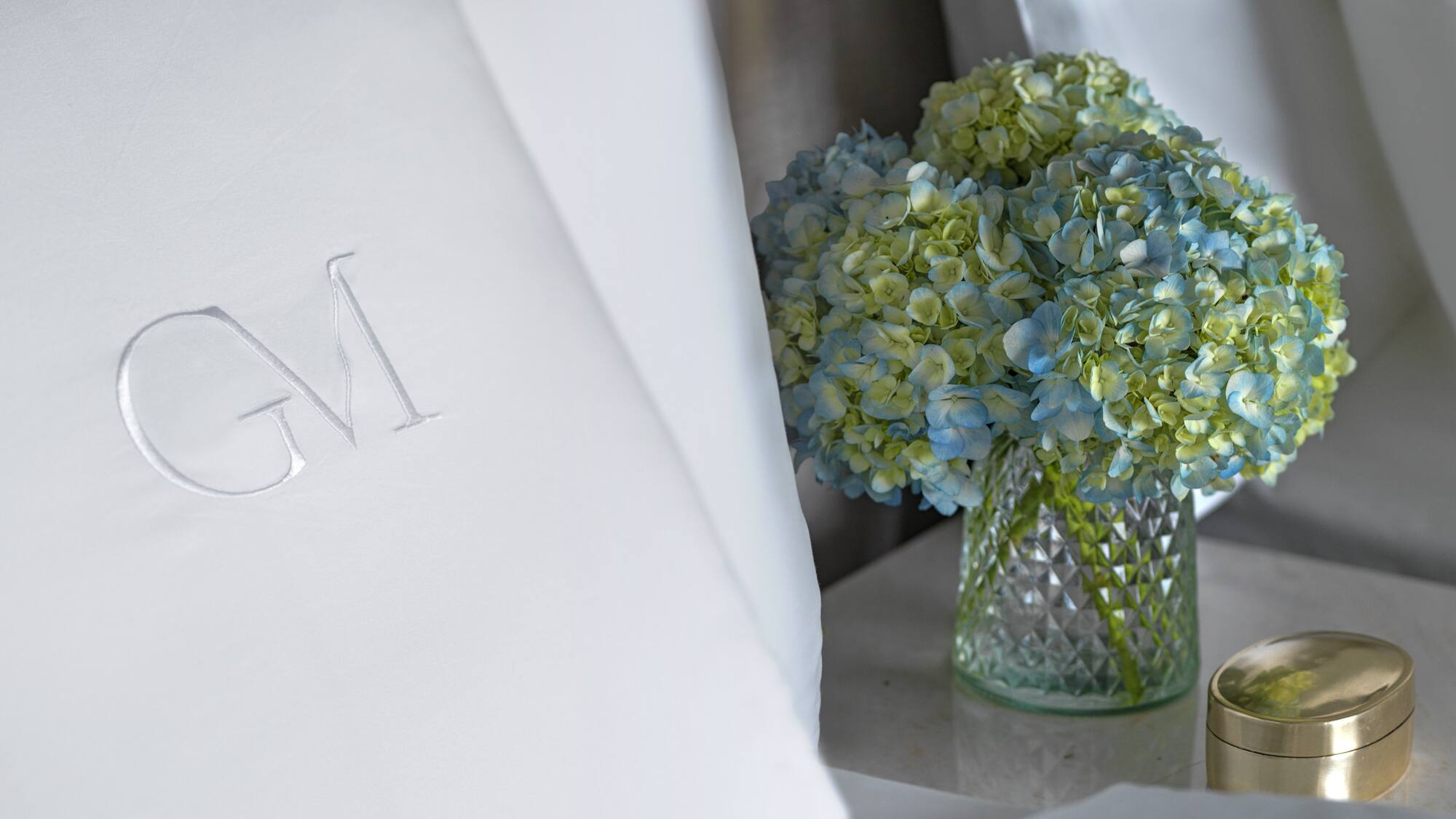 a vase of flowers on a table