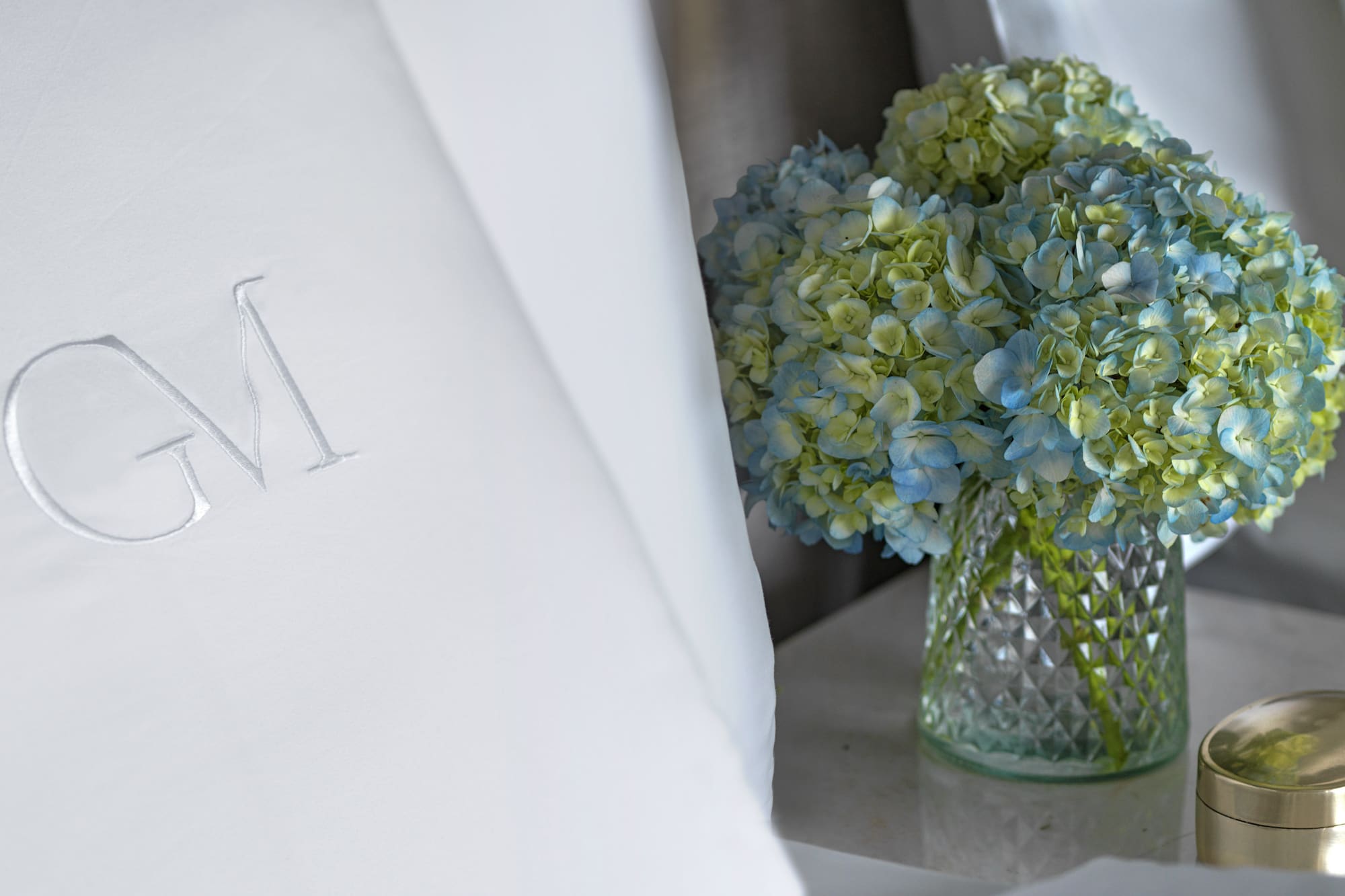 a vase of flowers on a table