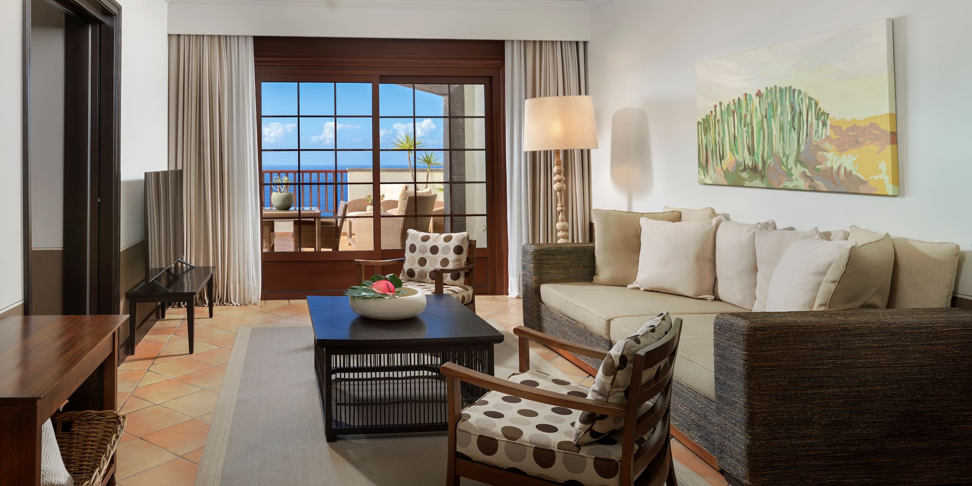 a living room with a couch and a coffee table