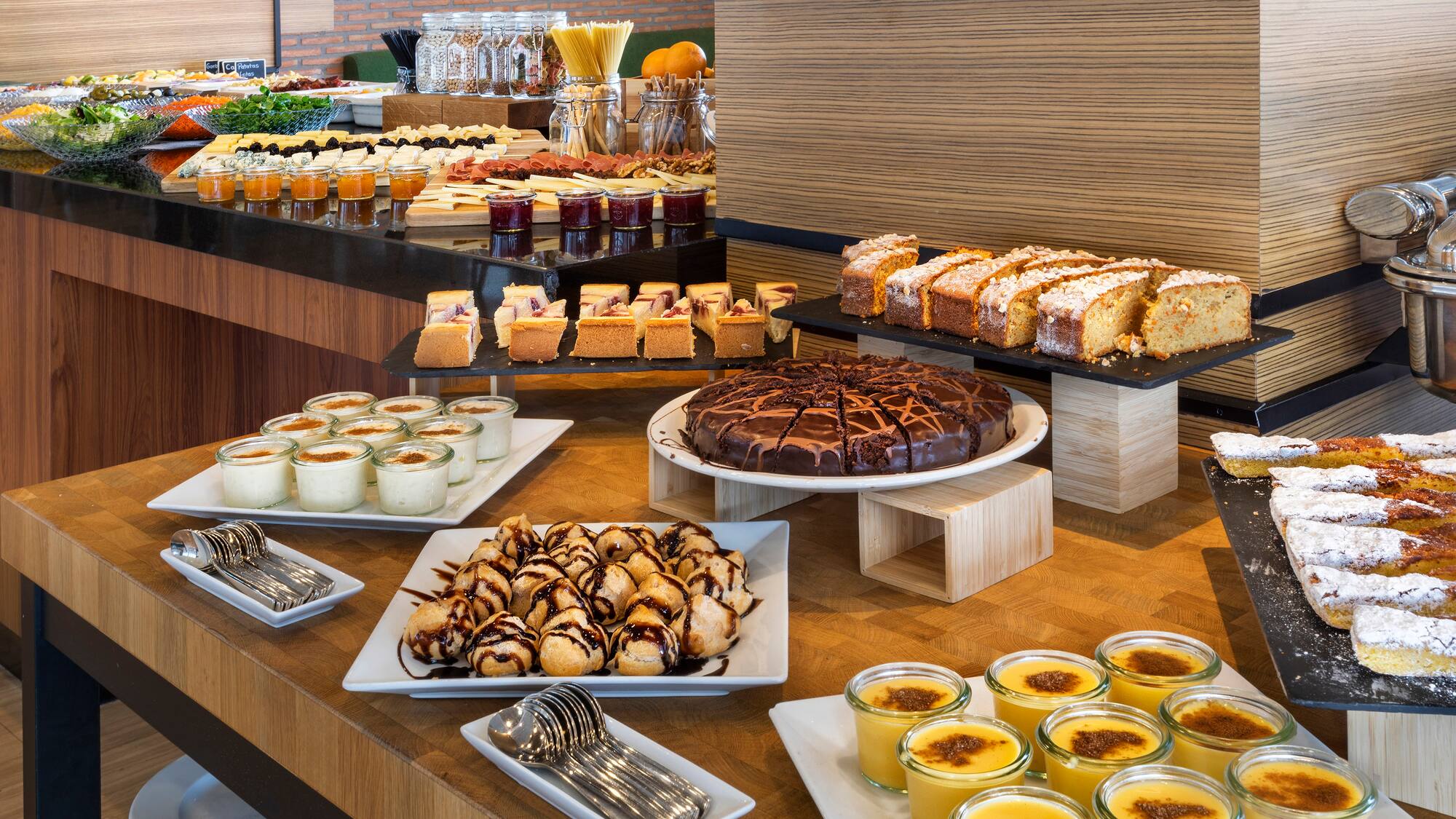 a table with food on it