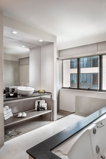 a bathroom with a sink and a bathtub