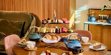 a table with food on it