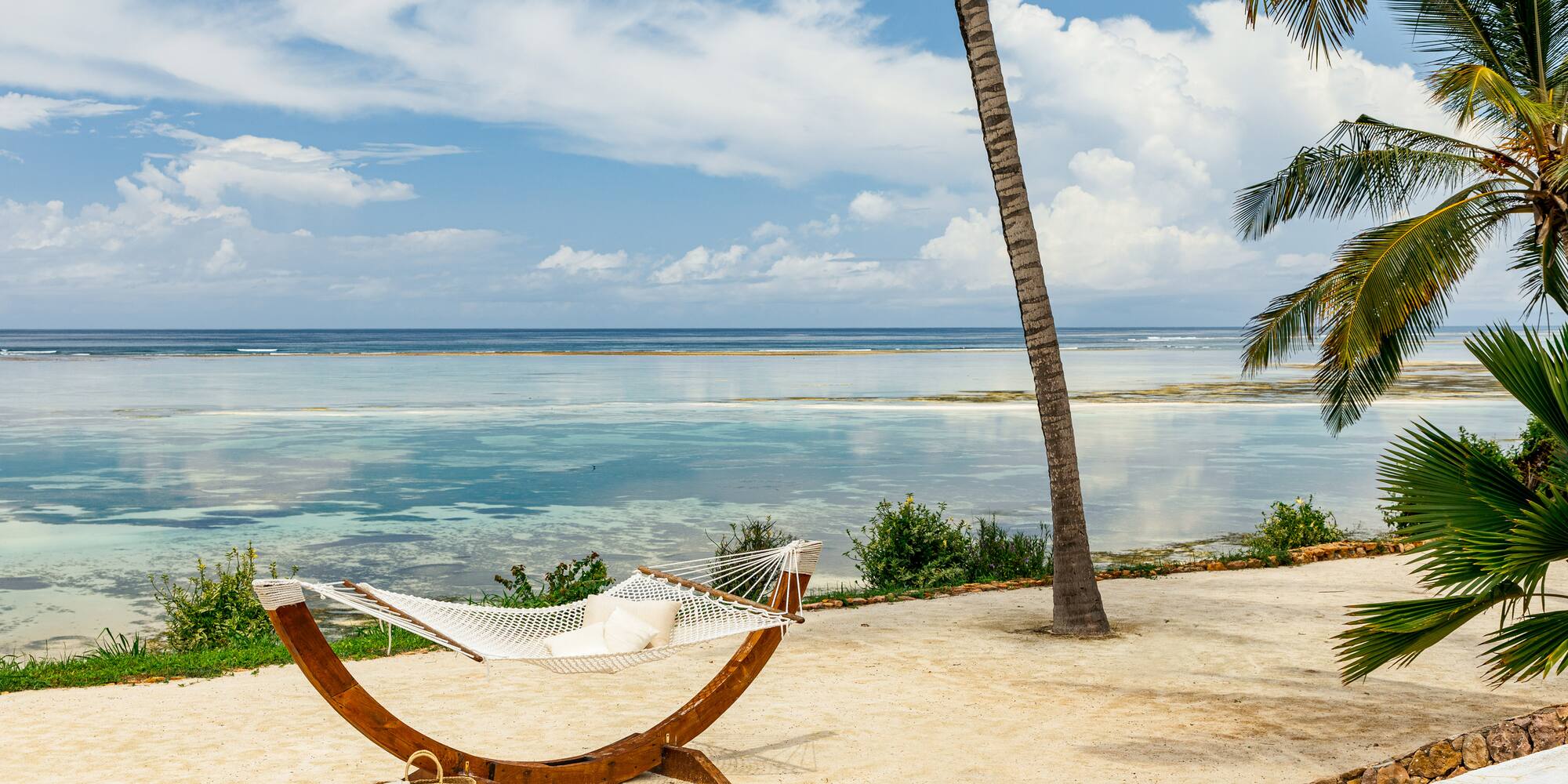 a hammock on a beach