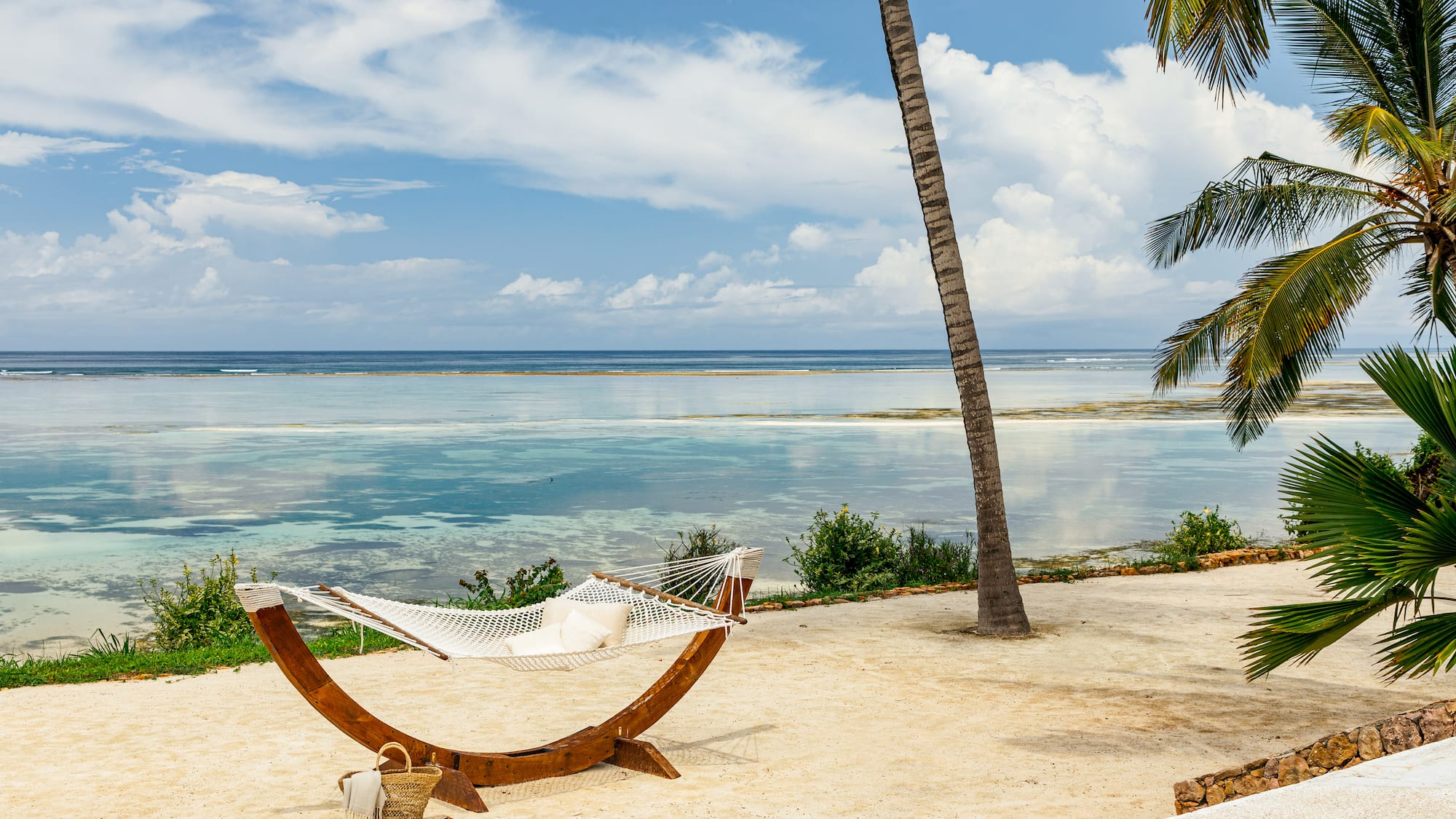 a hammock on a beach