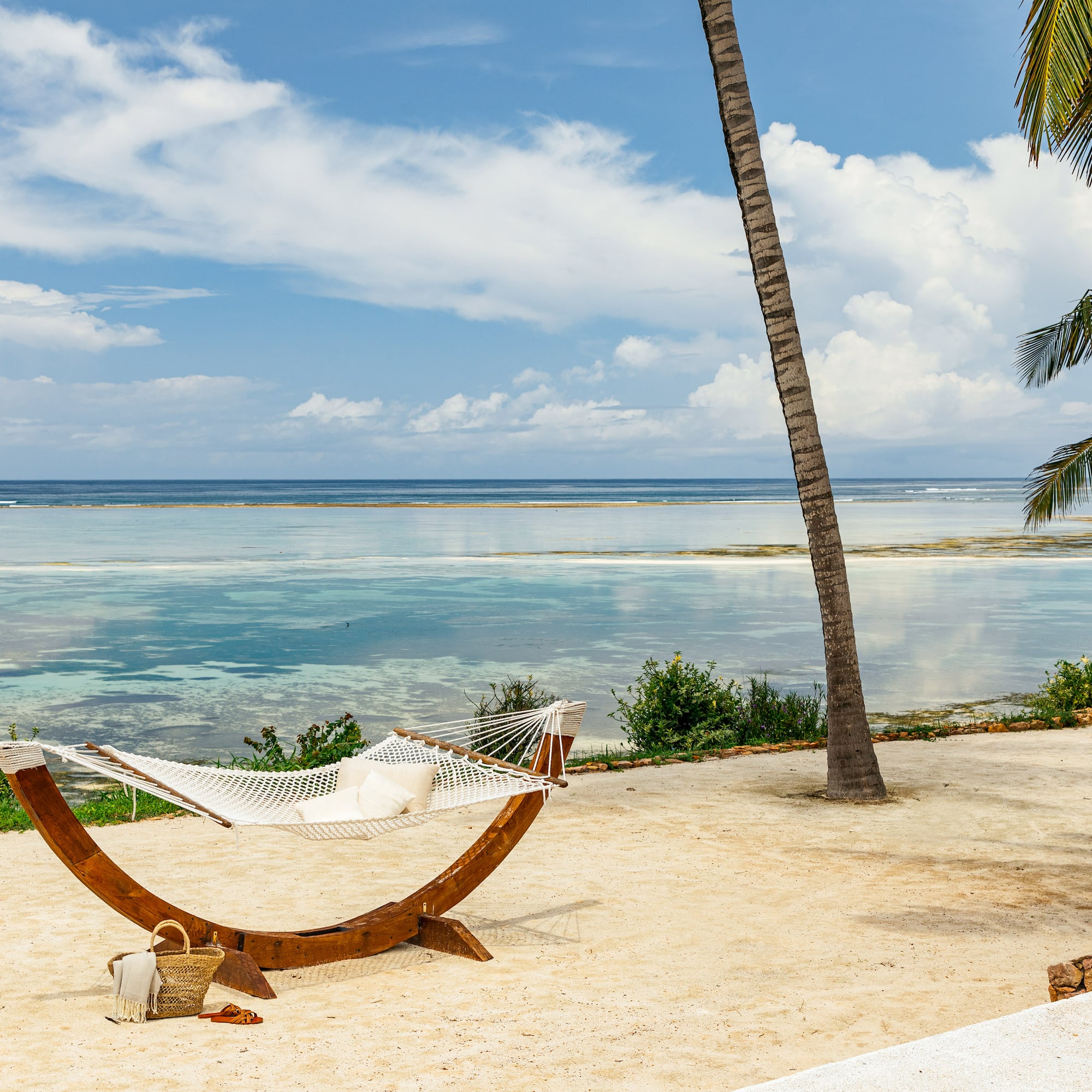 a hammock on a beach