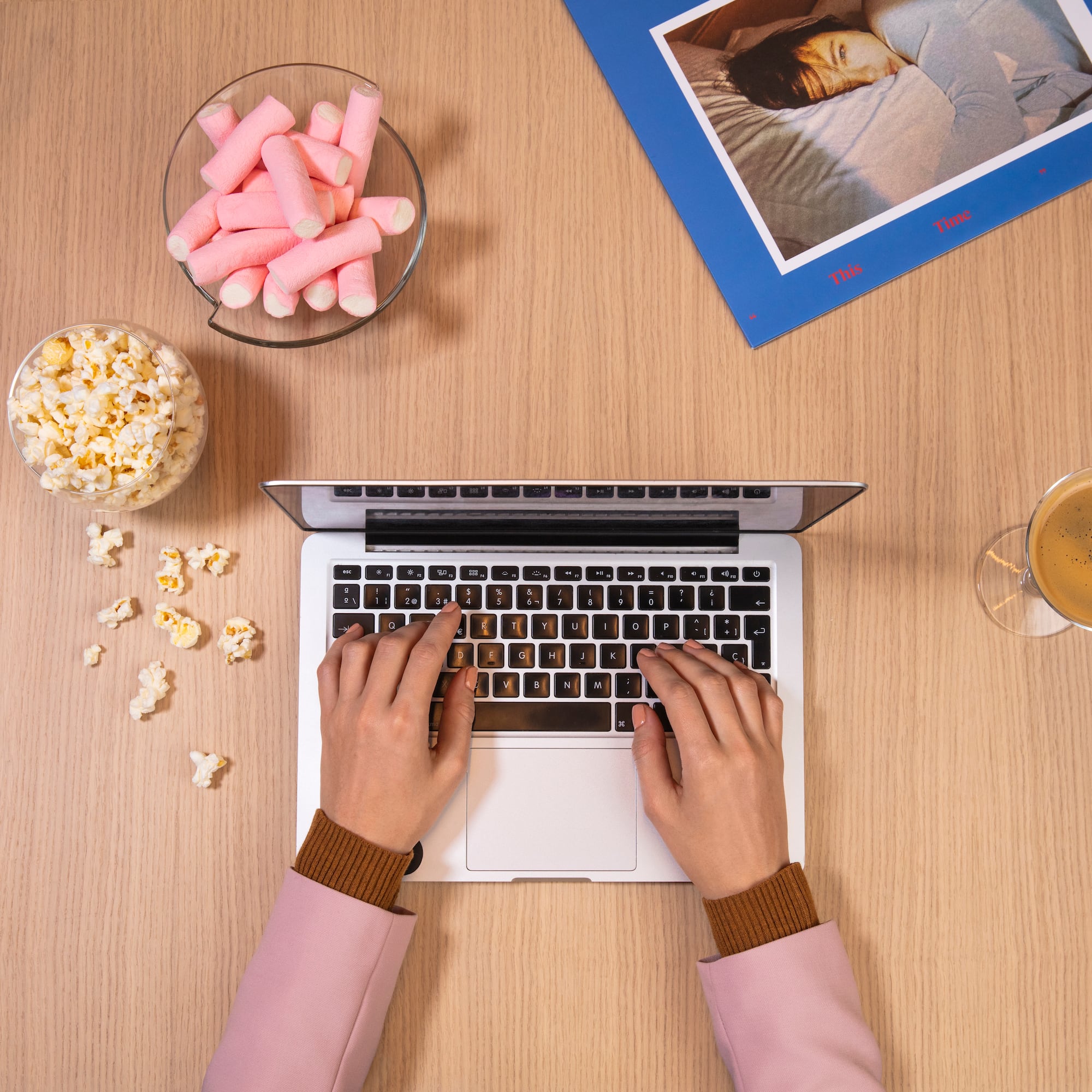 a person typing on a laptop