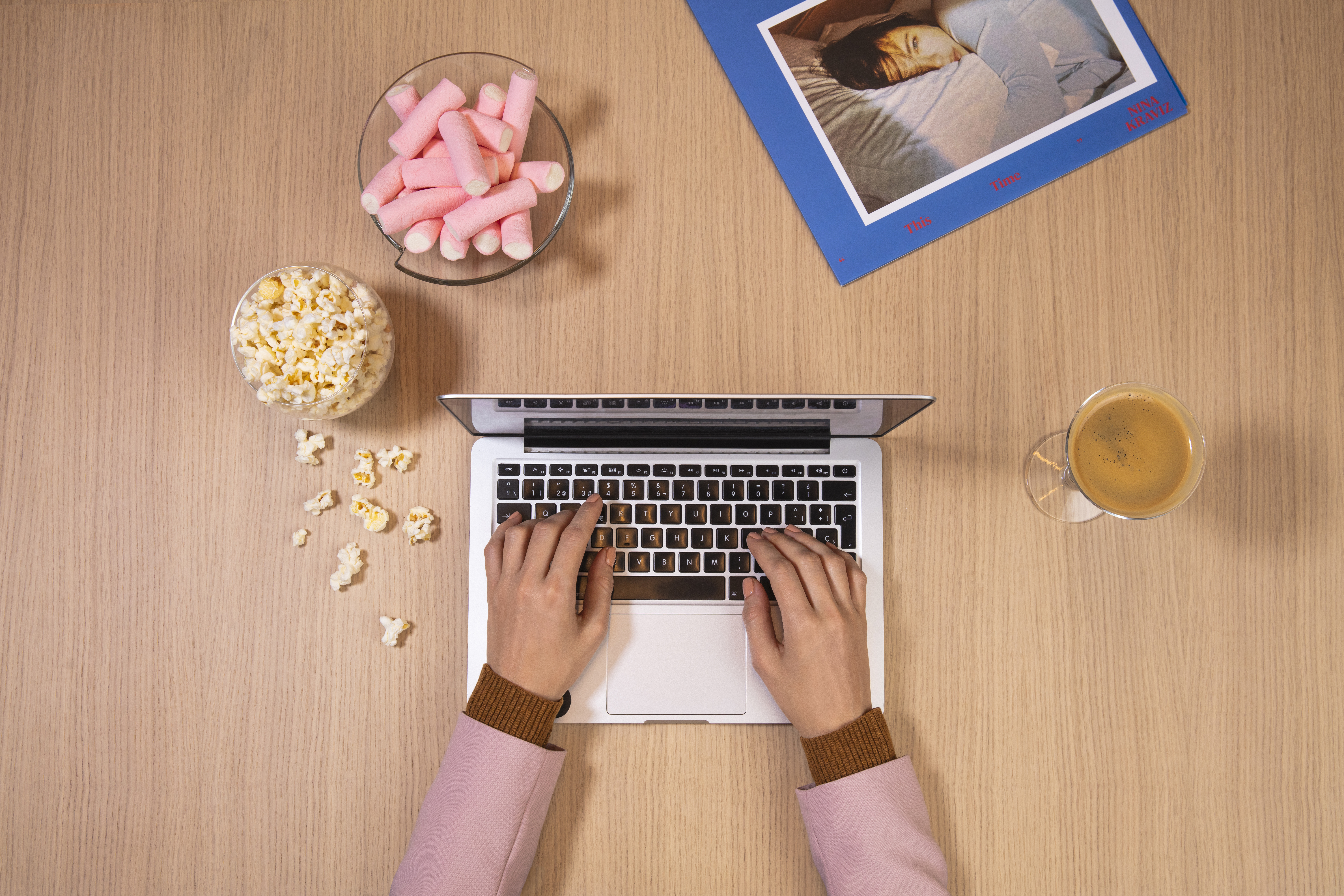 a person typing on a laptop