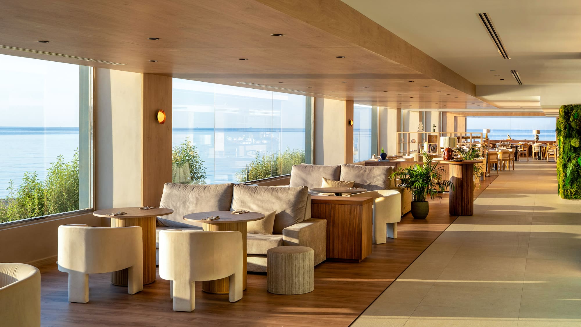 a room with tables and chairs