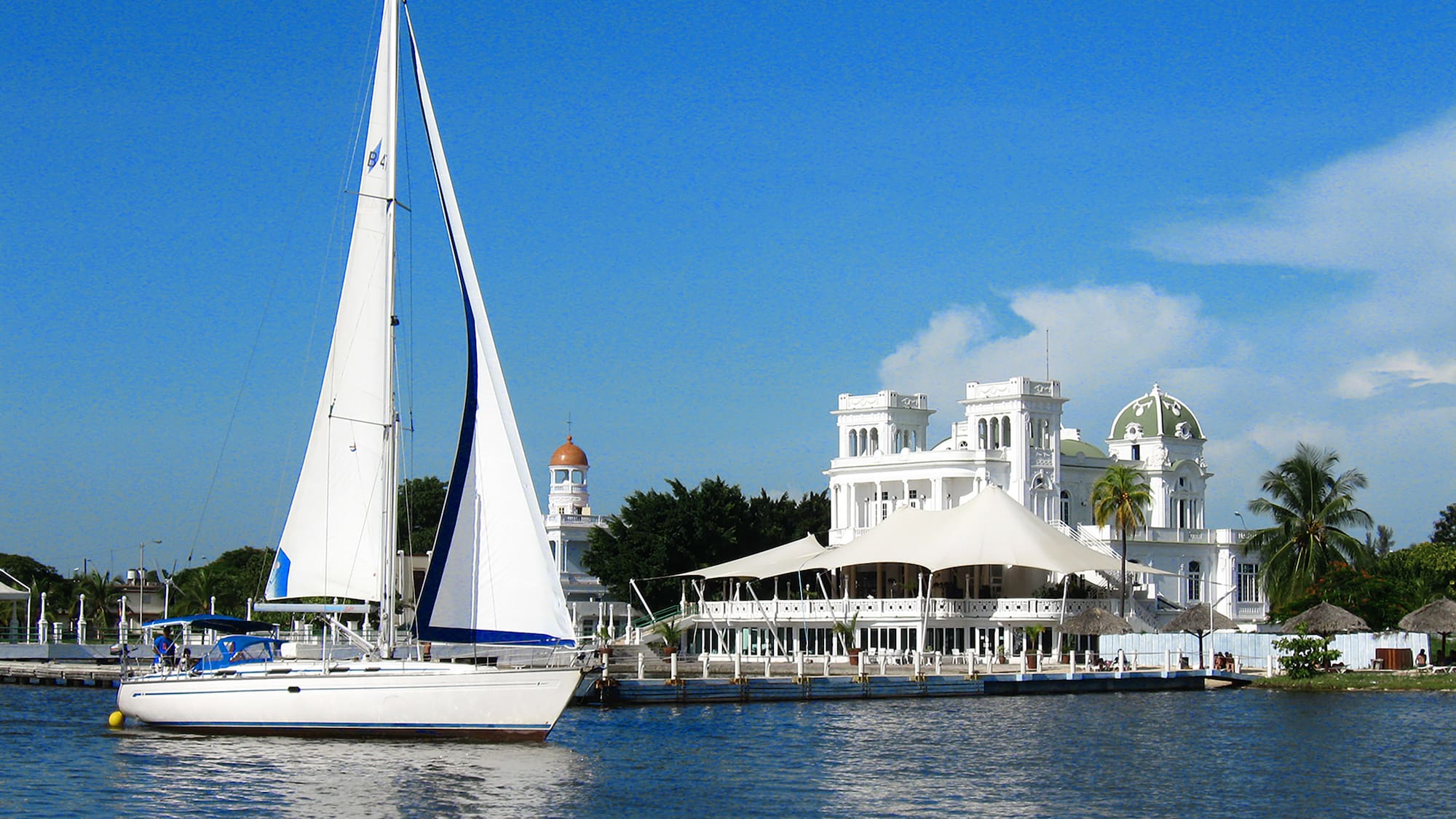 a sailboat in the water