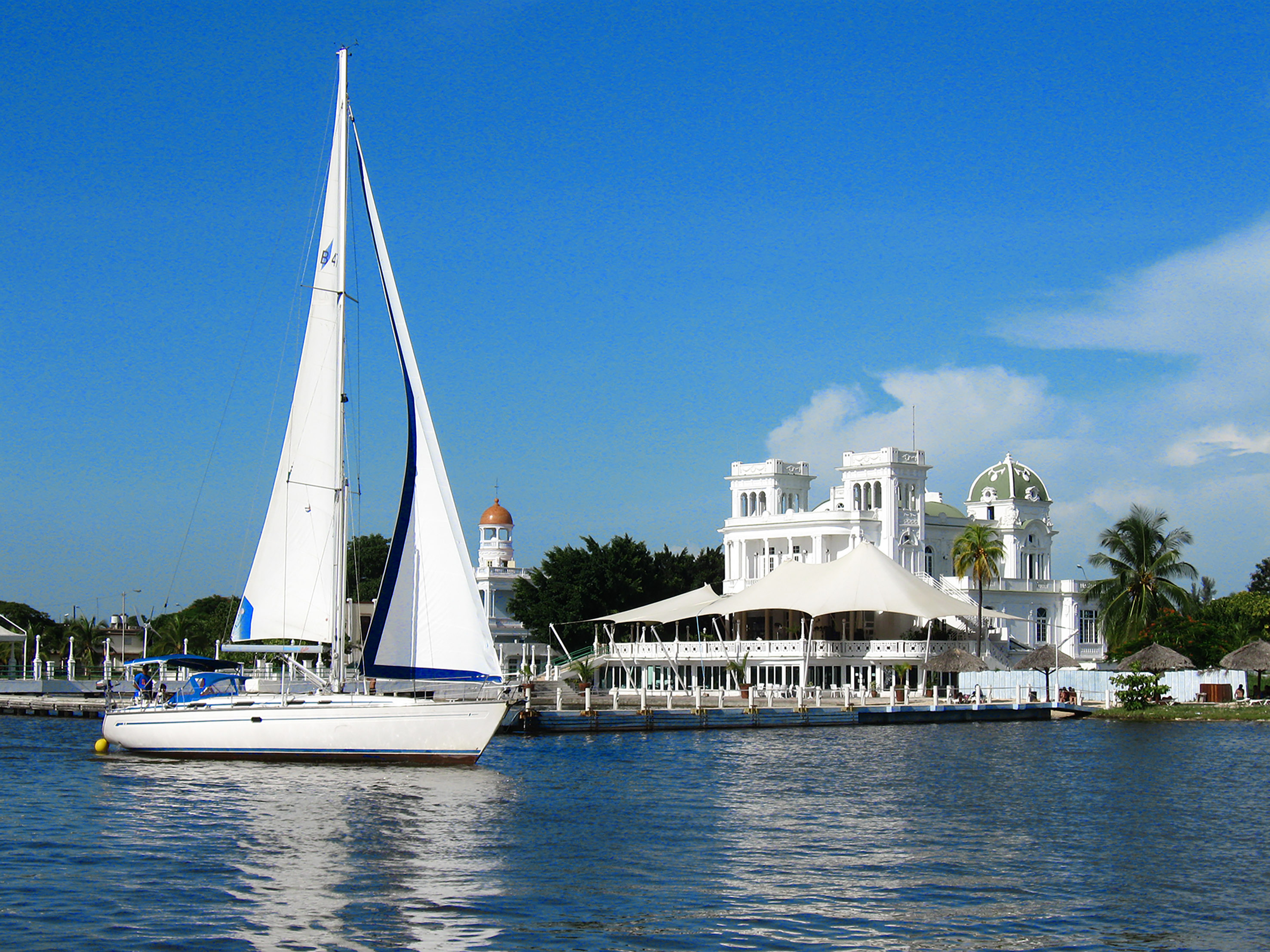 a sailboat in the water