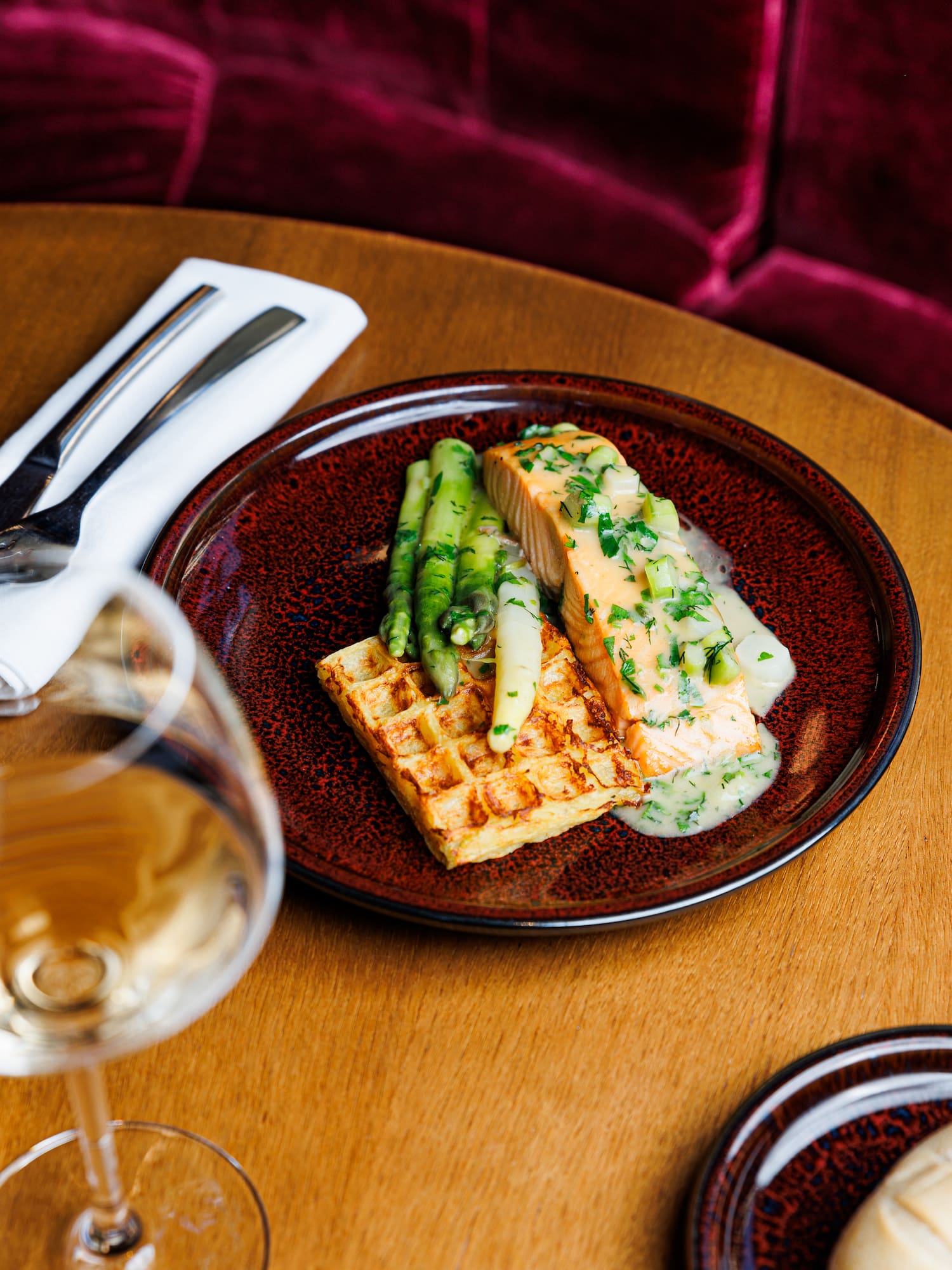 a plate of food on a table