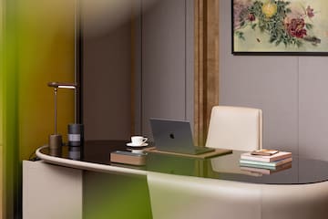 a laptop on a table